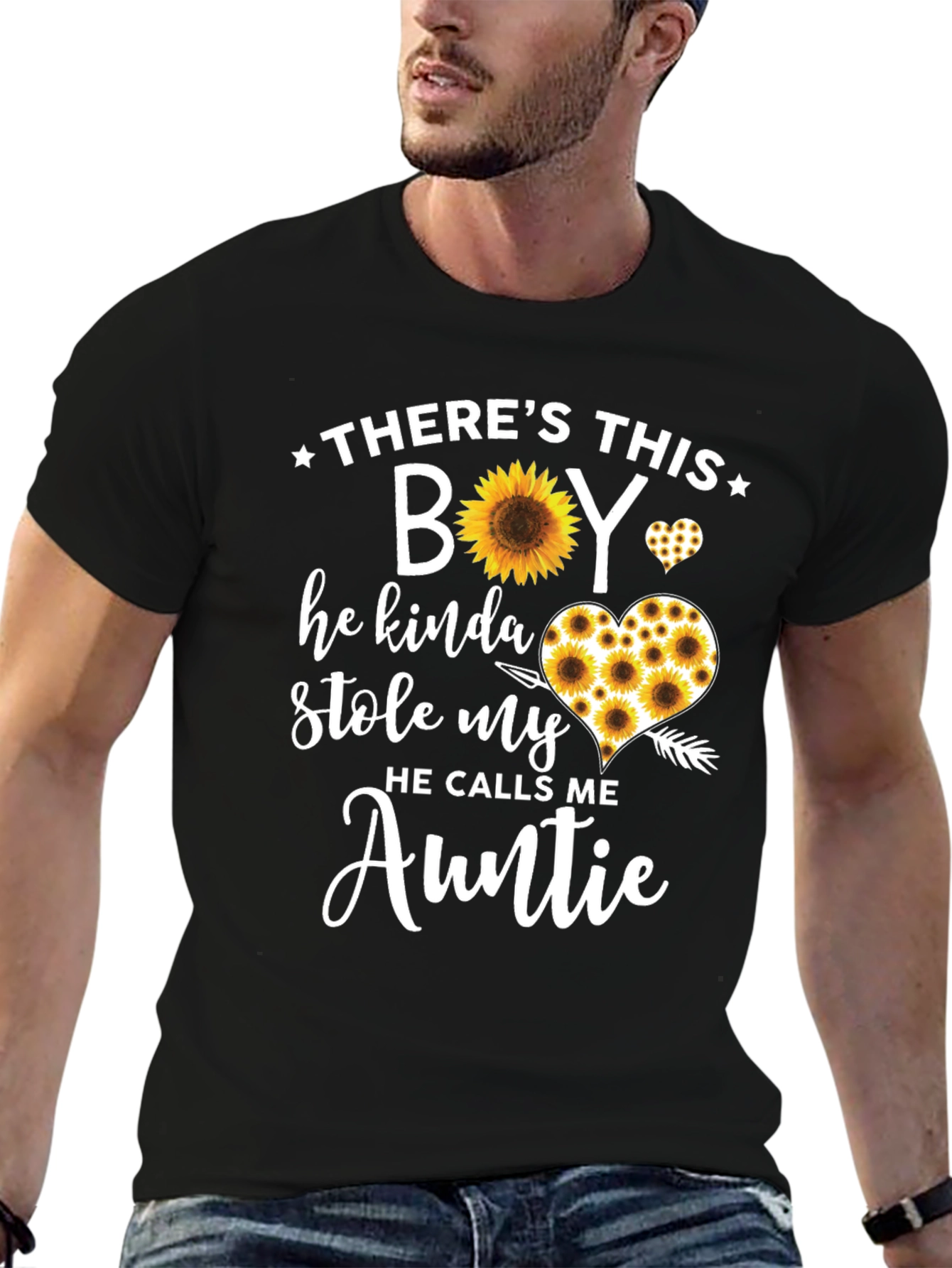 Sunflower Auntie T-Shirt - Theres This Boy