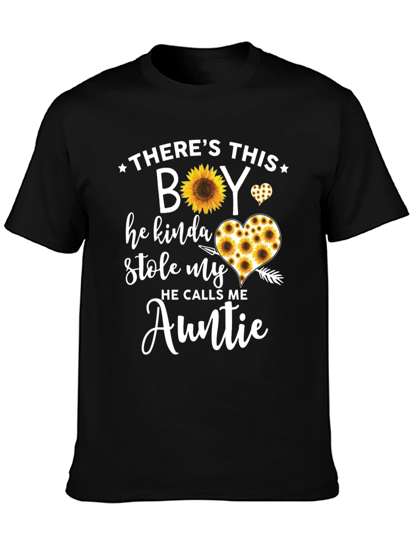 Sunflower Auntie T-Shirt - Theres This Boy