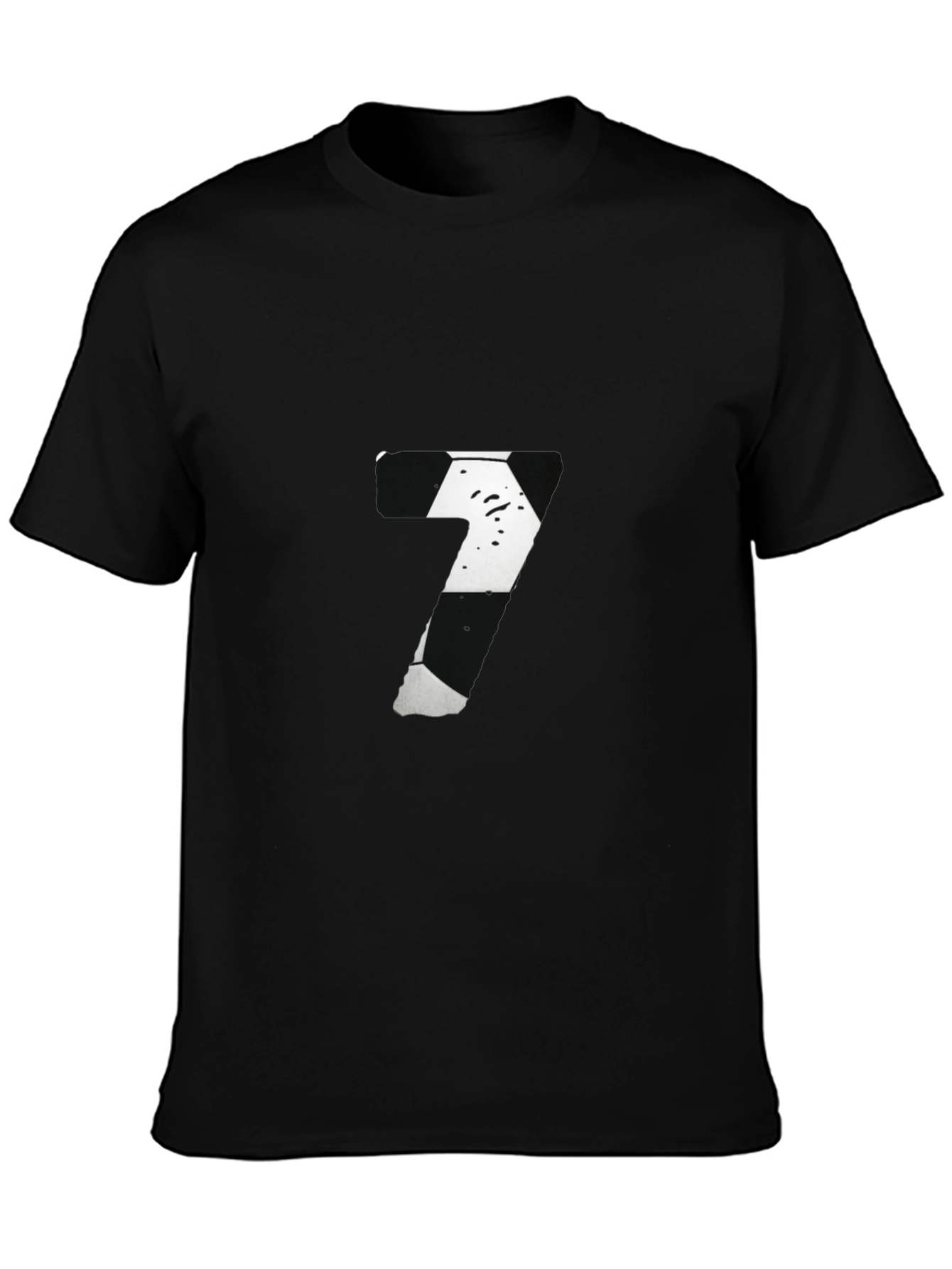 Number 7 Graphic Tee - Black