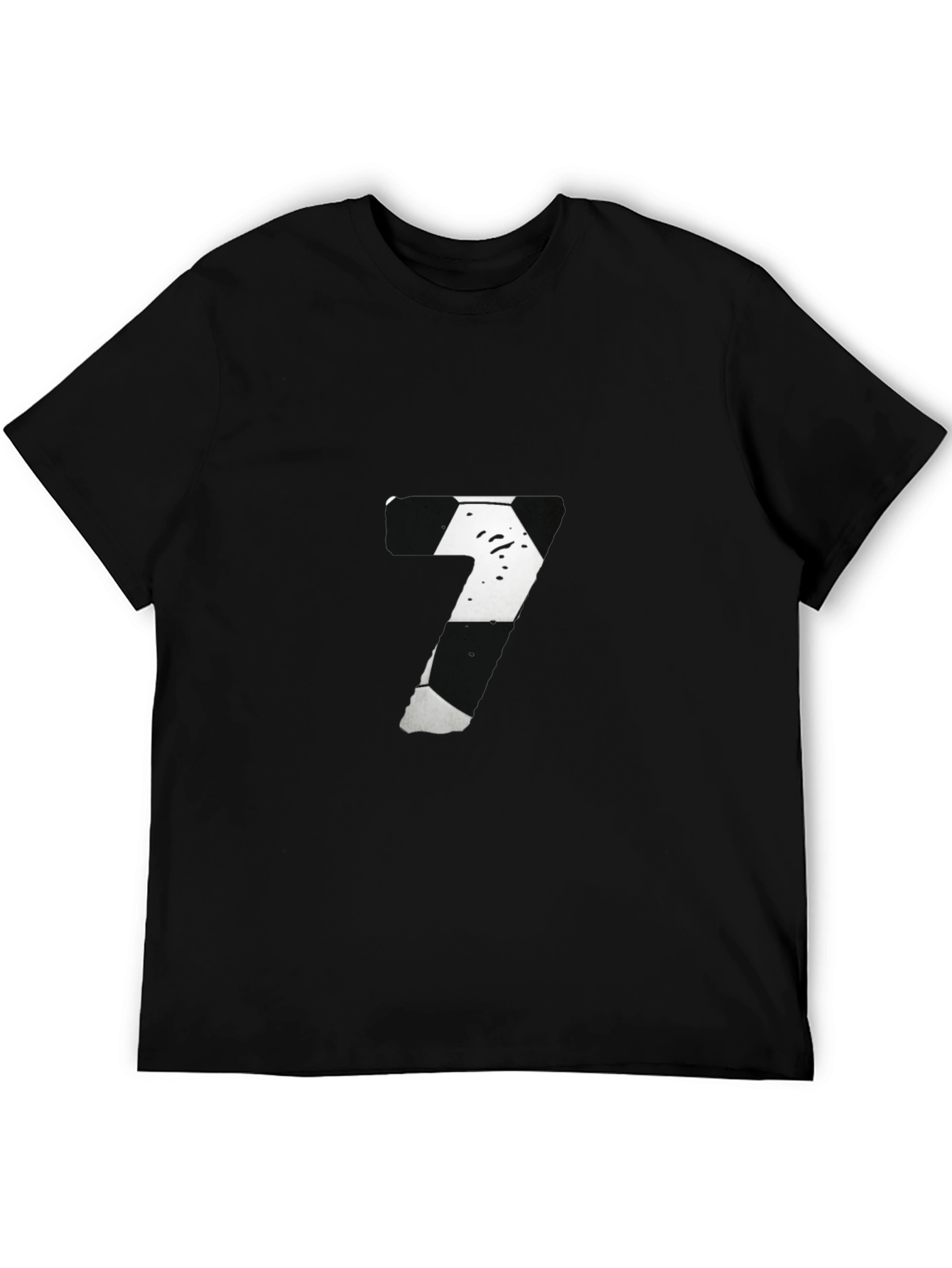 Number 7 Graphic Tee - Black