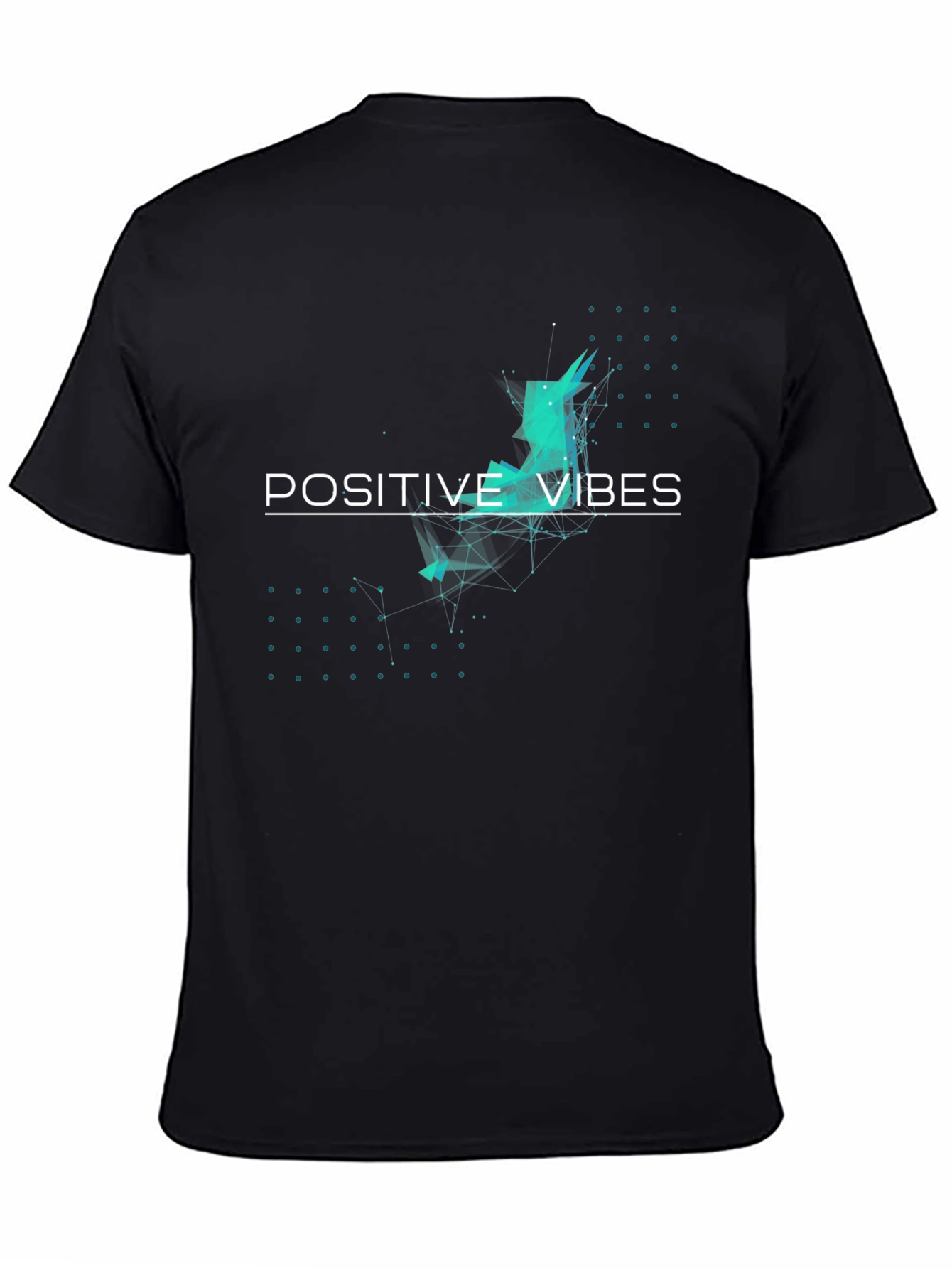 Positive Vibes Graphic Tee - Black Cotton Comfort