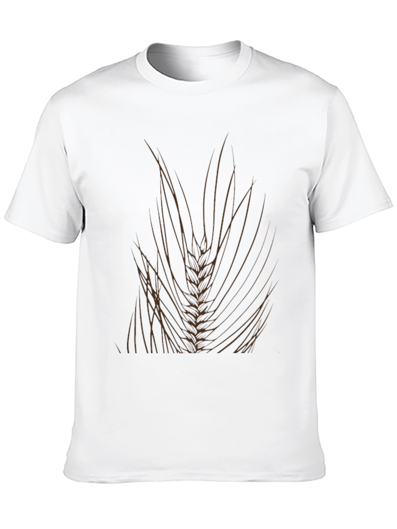 Mens Black T-Shirt with Wheat Design
