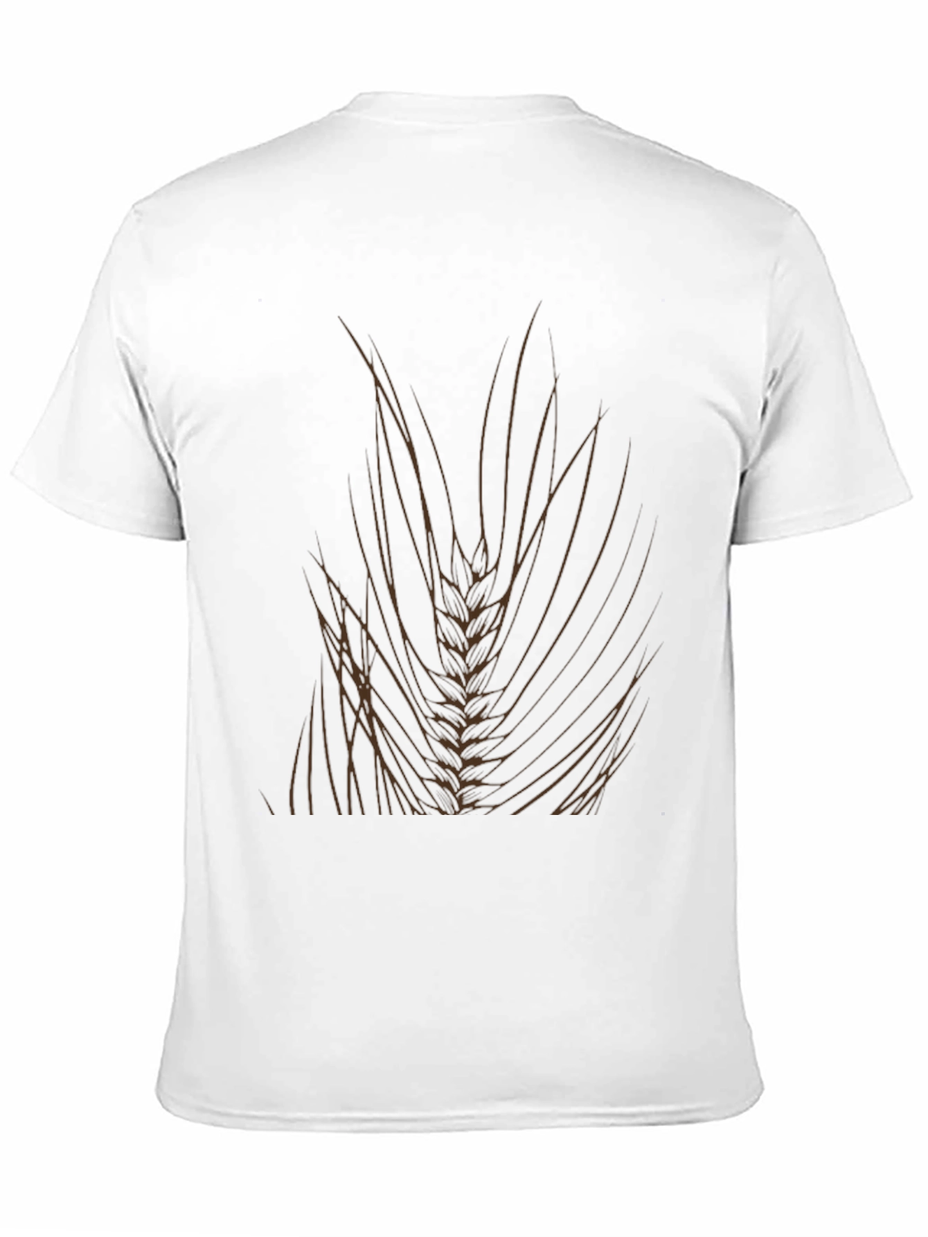 Mens Black T-Shirt with Wheat Design