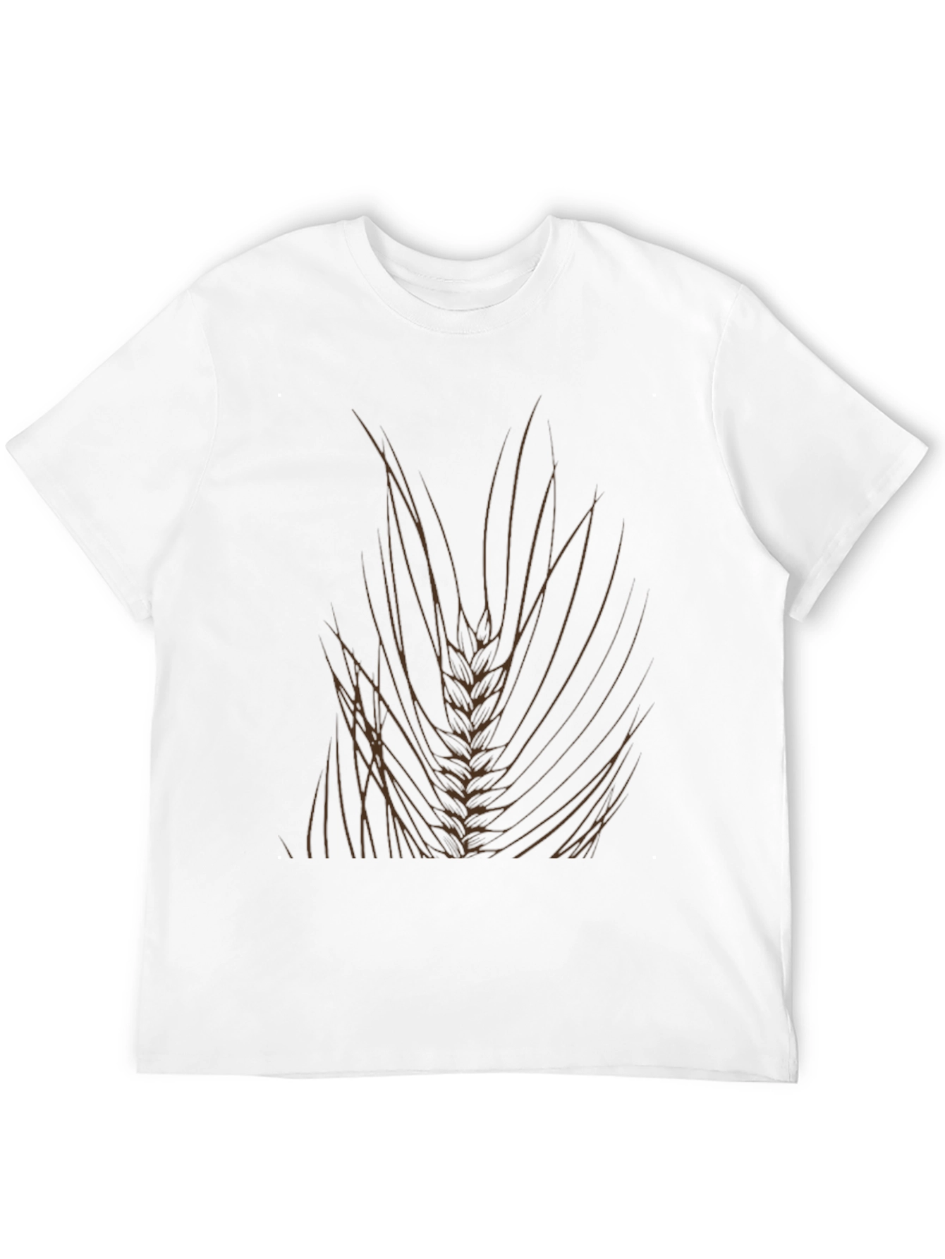 Mens Black T-Shirt with Wheat Design