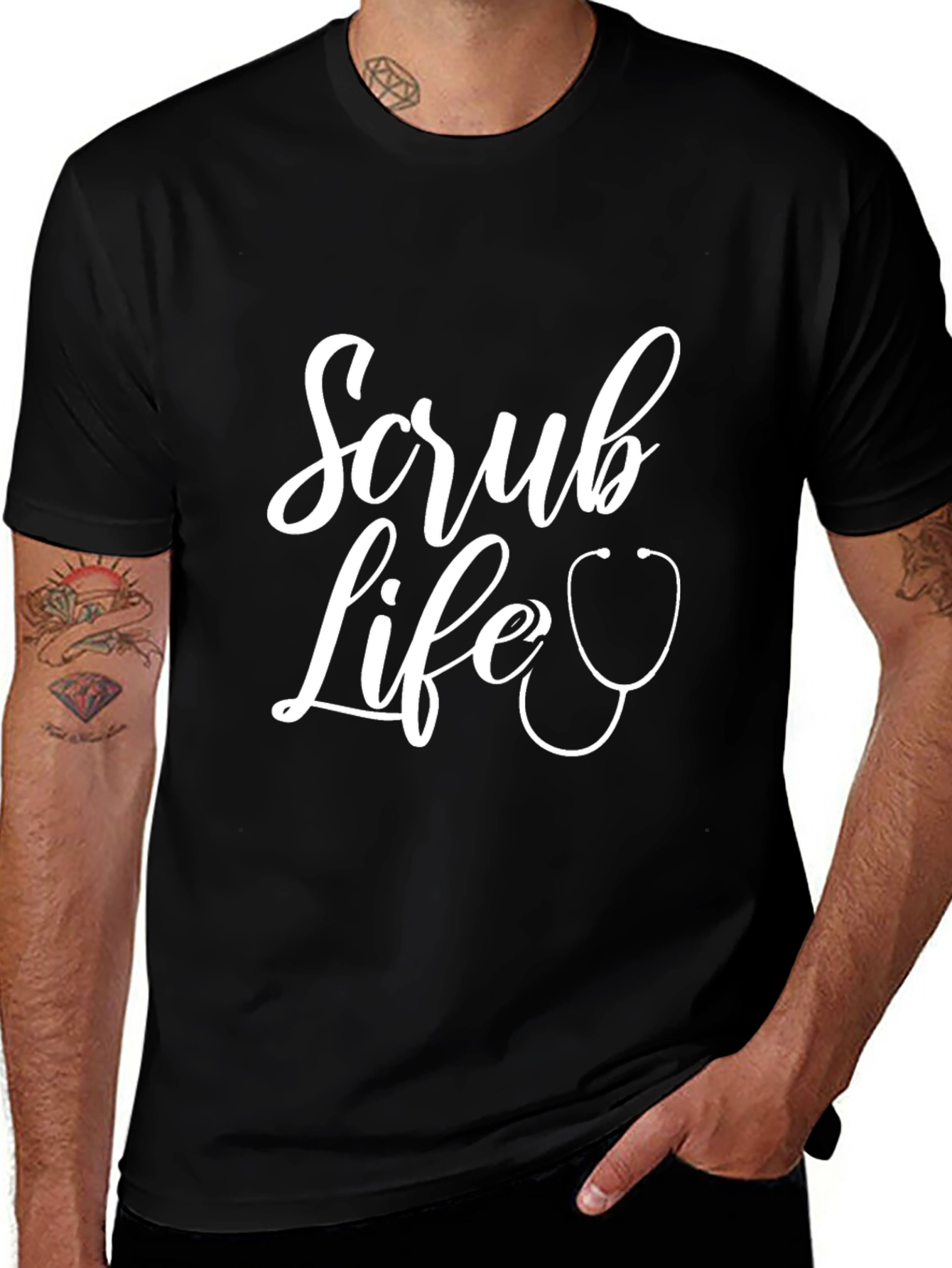 Scrub Life Black T-Shirt - Medical Apparel