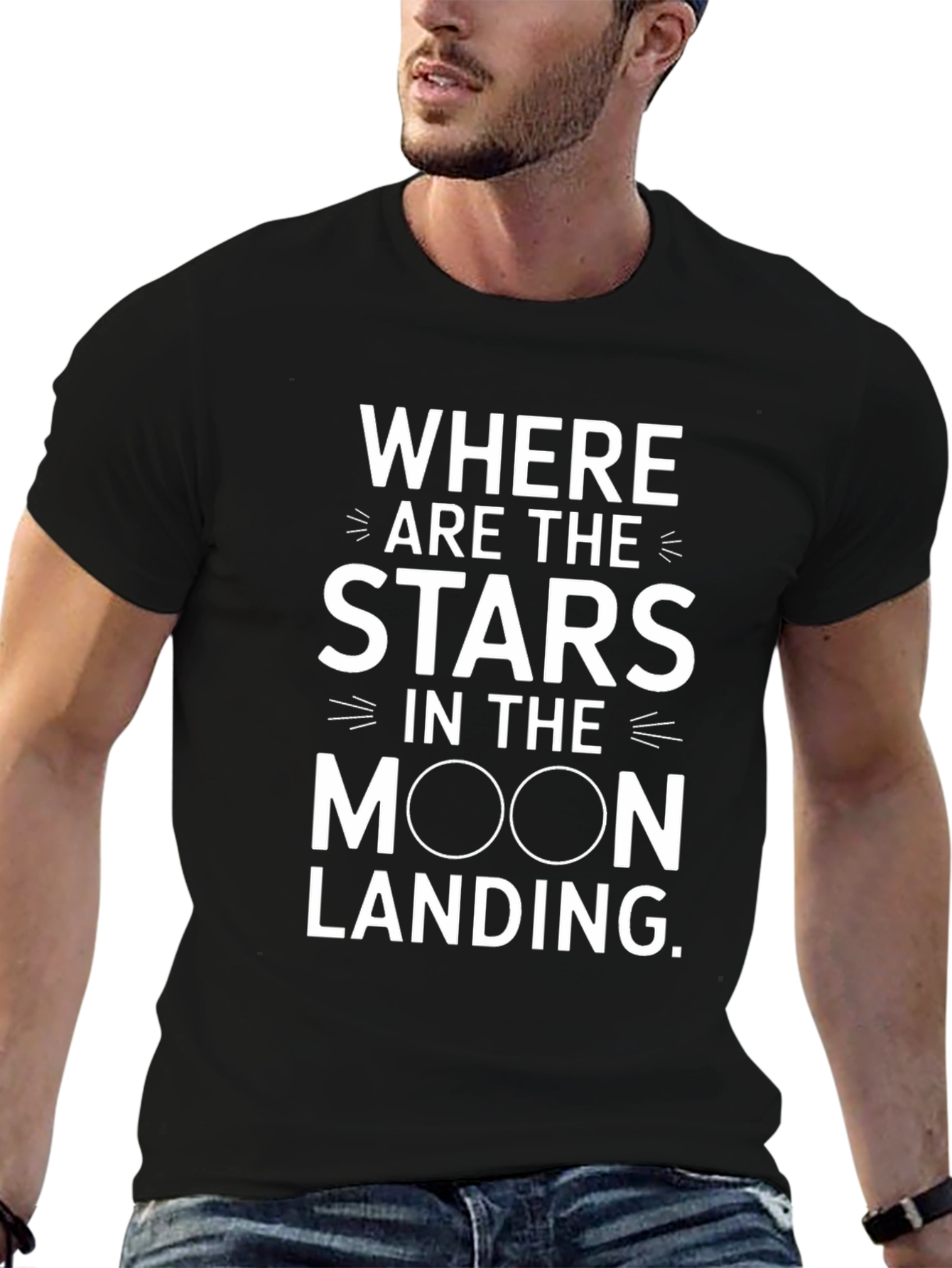 Moon Landing Stars Conspiracy T-Shirt