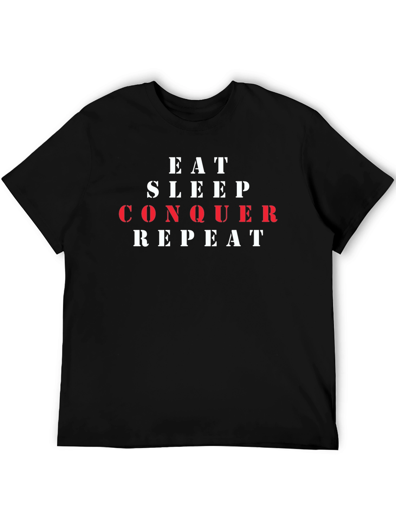 Eat Sleep Conquer Repeat Graphic Tee