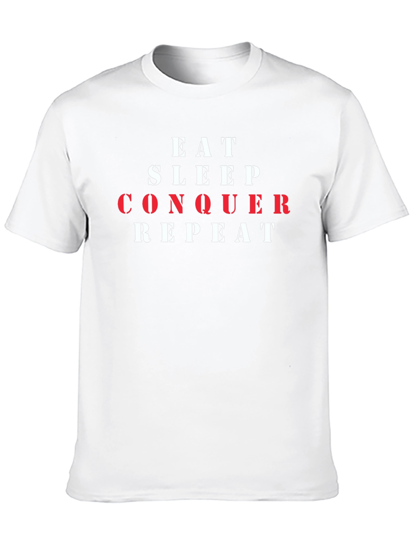 Eat Sleep Conquer Repeat Graphic Tee