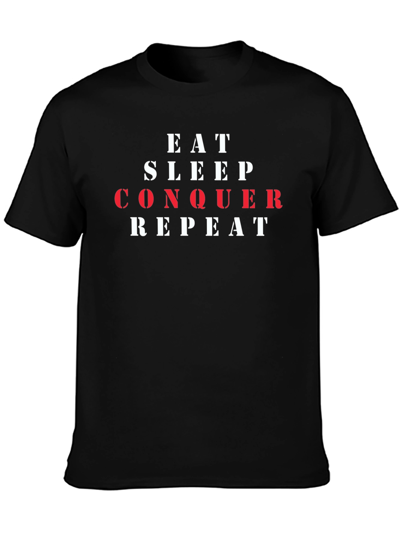 Eat Sleep Conquer Repeat Graphic Tee
