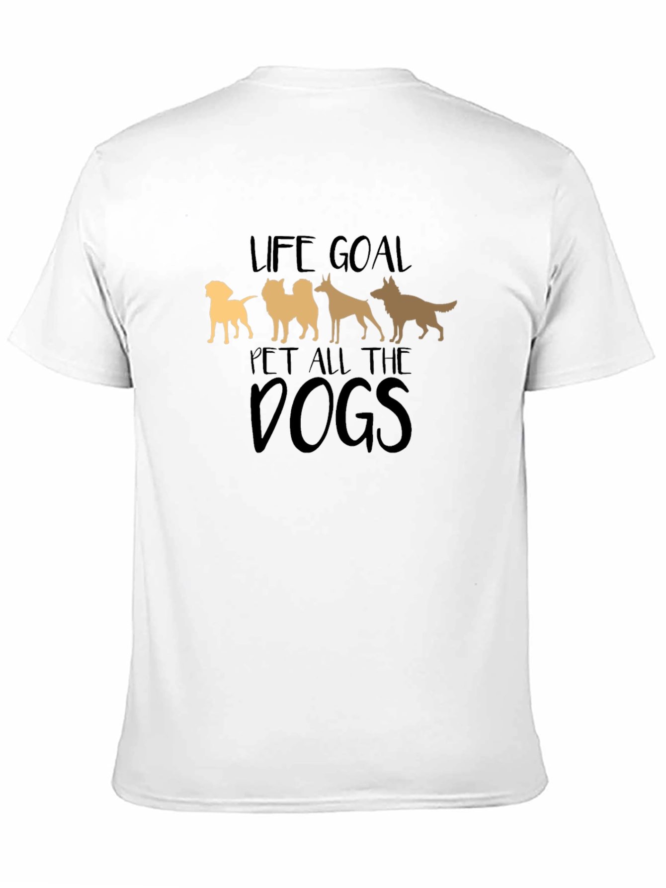 Life Goal Pet All The Dogs Black T-Shirt