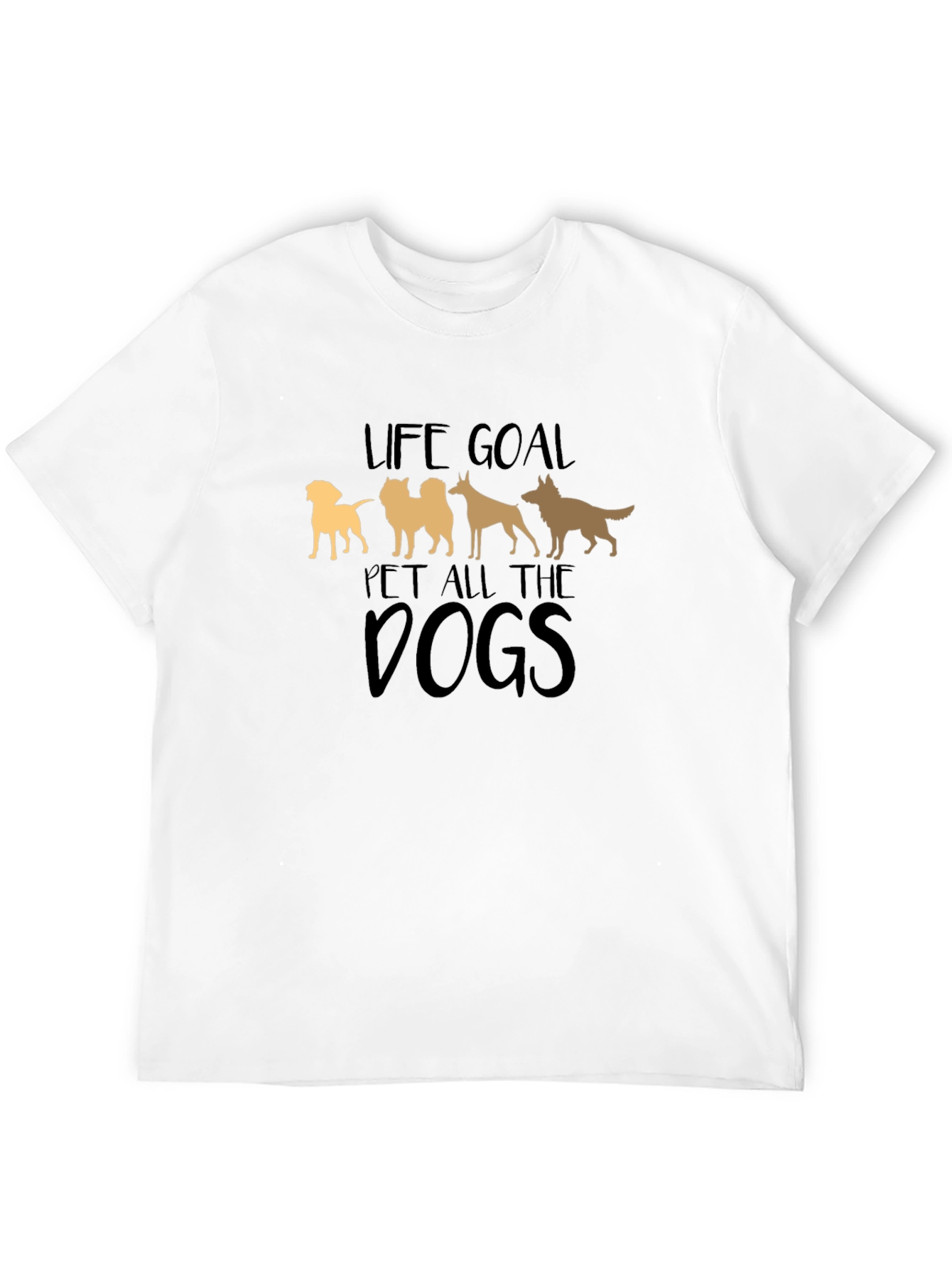 Life Goal Pet All The Dogs Black T-Shirt