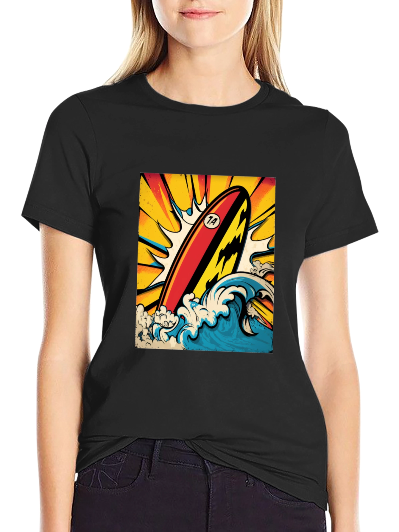 Surfboard Graphic Tee - Ride the Wave in Style!