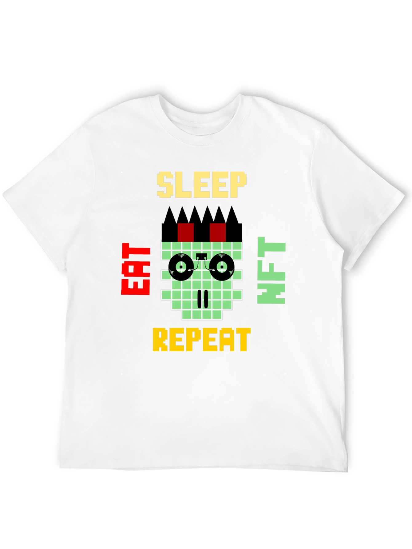 Sleep Eat NFT Repeat Funny Graphic T-Shirt