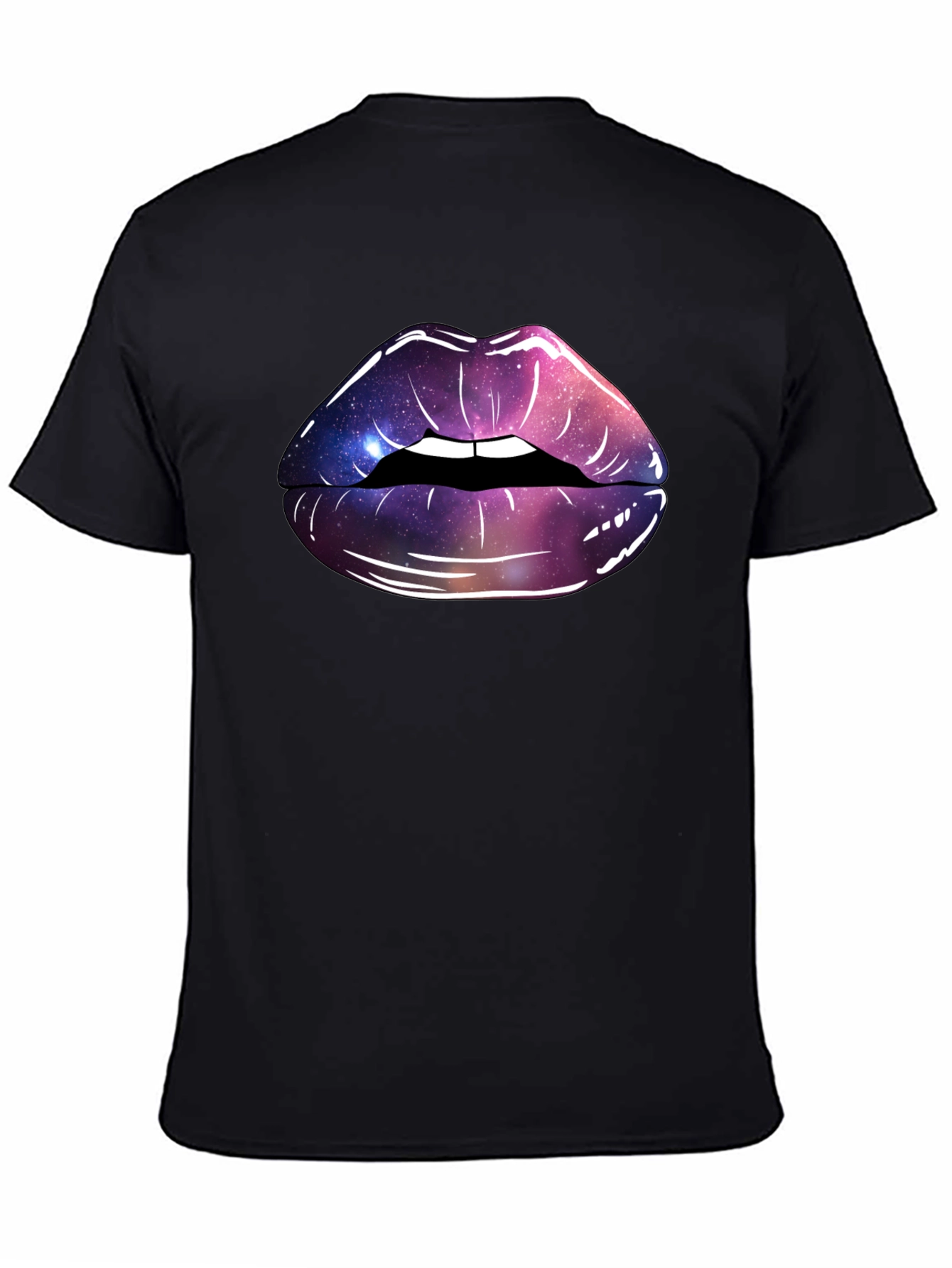Galaxy Lips Graphic Tee - Black Unisex T-Shirt