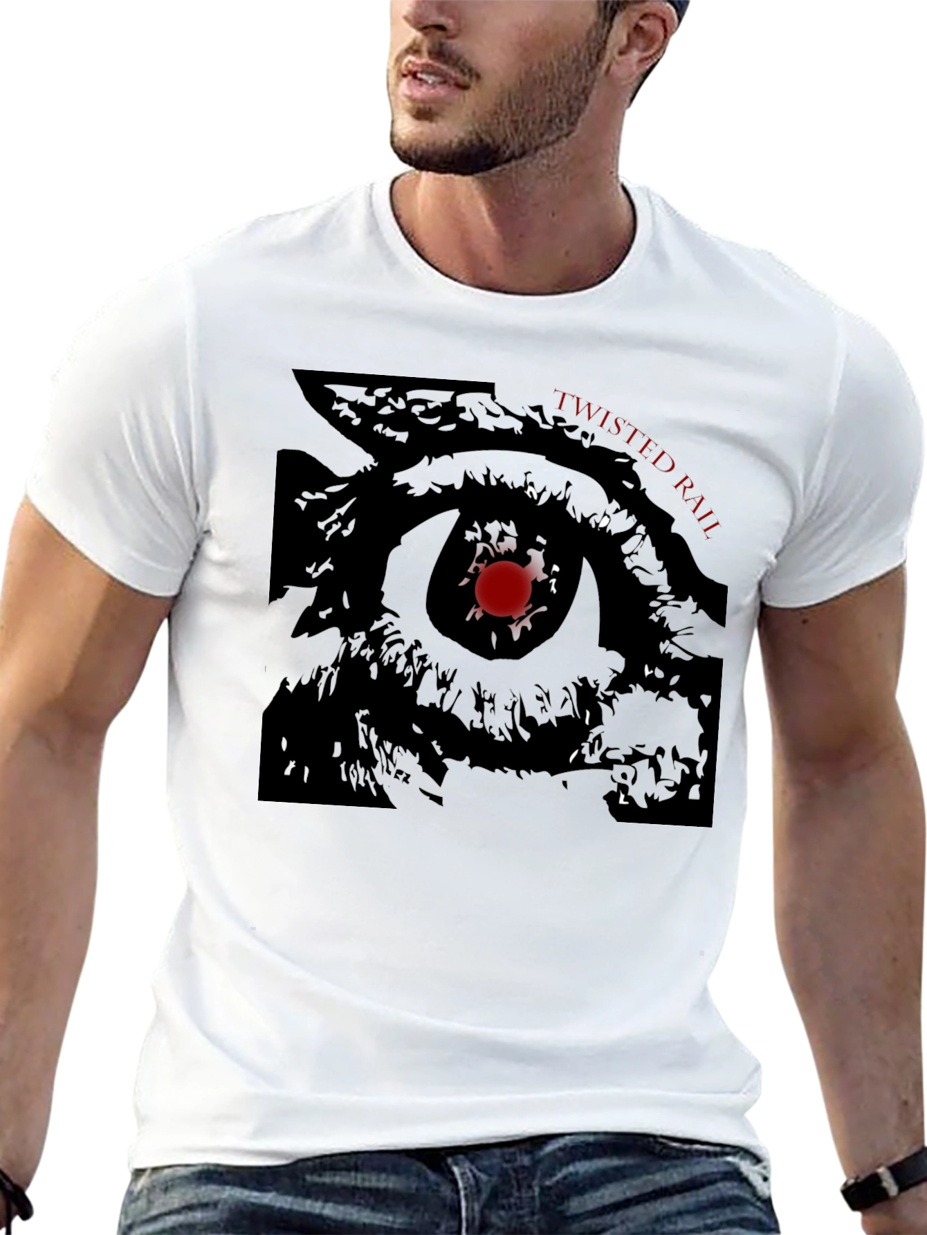 Twisted Rail Eye Graphic Black T-Shirt