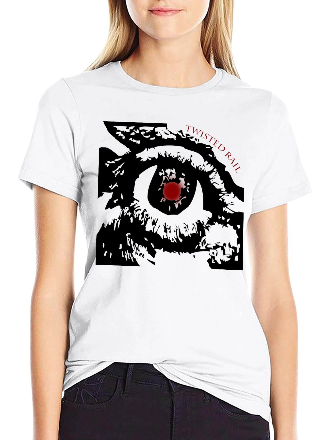 Twisted Rail Eye Graphic Black T-Shirt