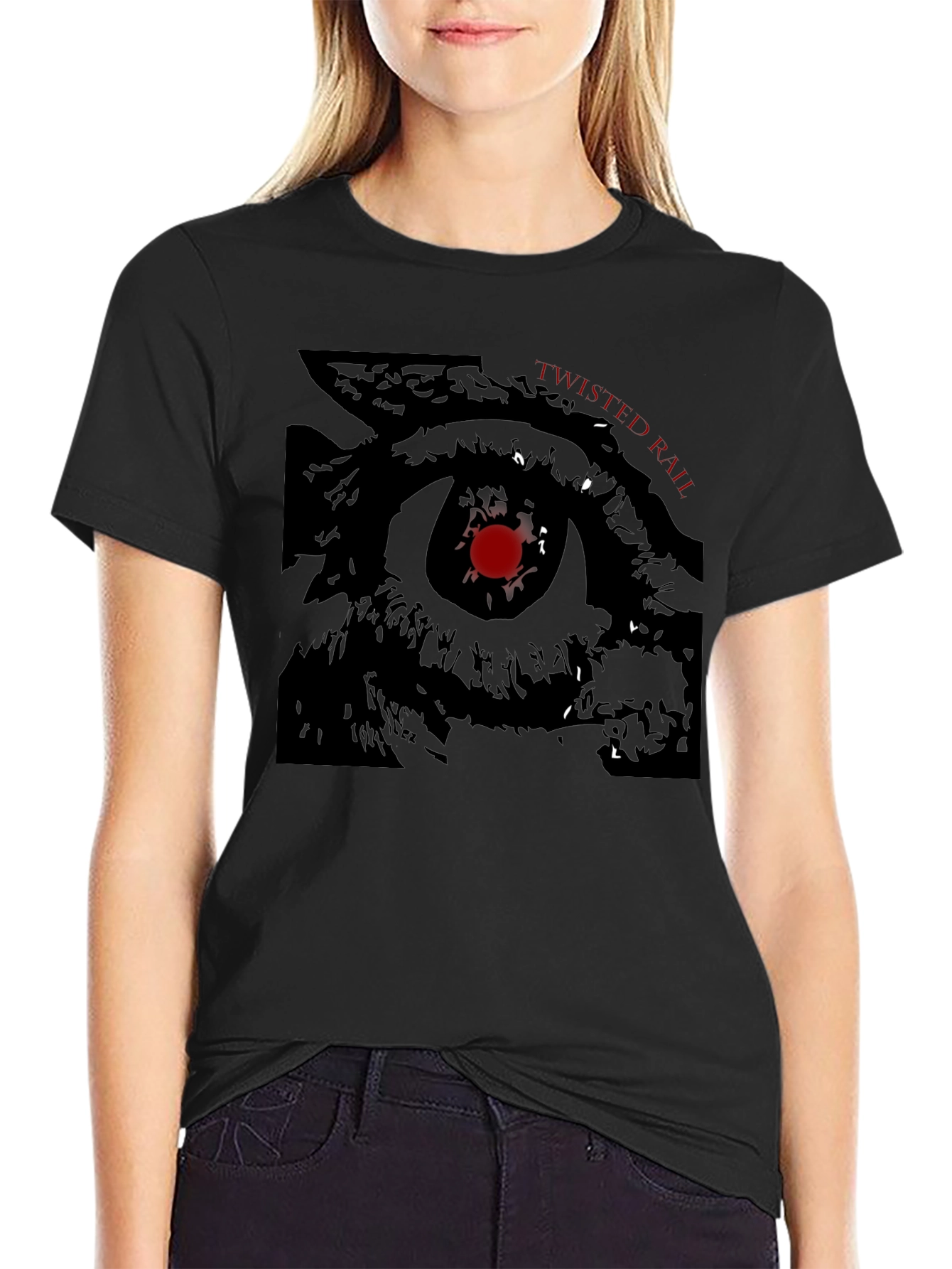 Twisted Rail Eye Graphic Black T-Shirt
