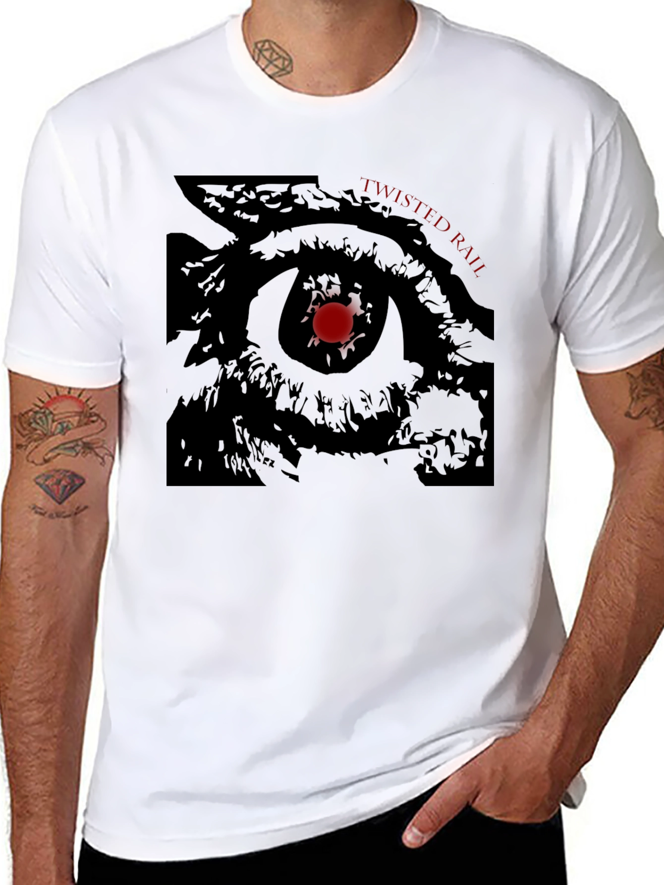 Twisted Rail Eye Graphic Black T-Shirt