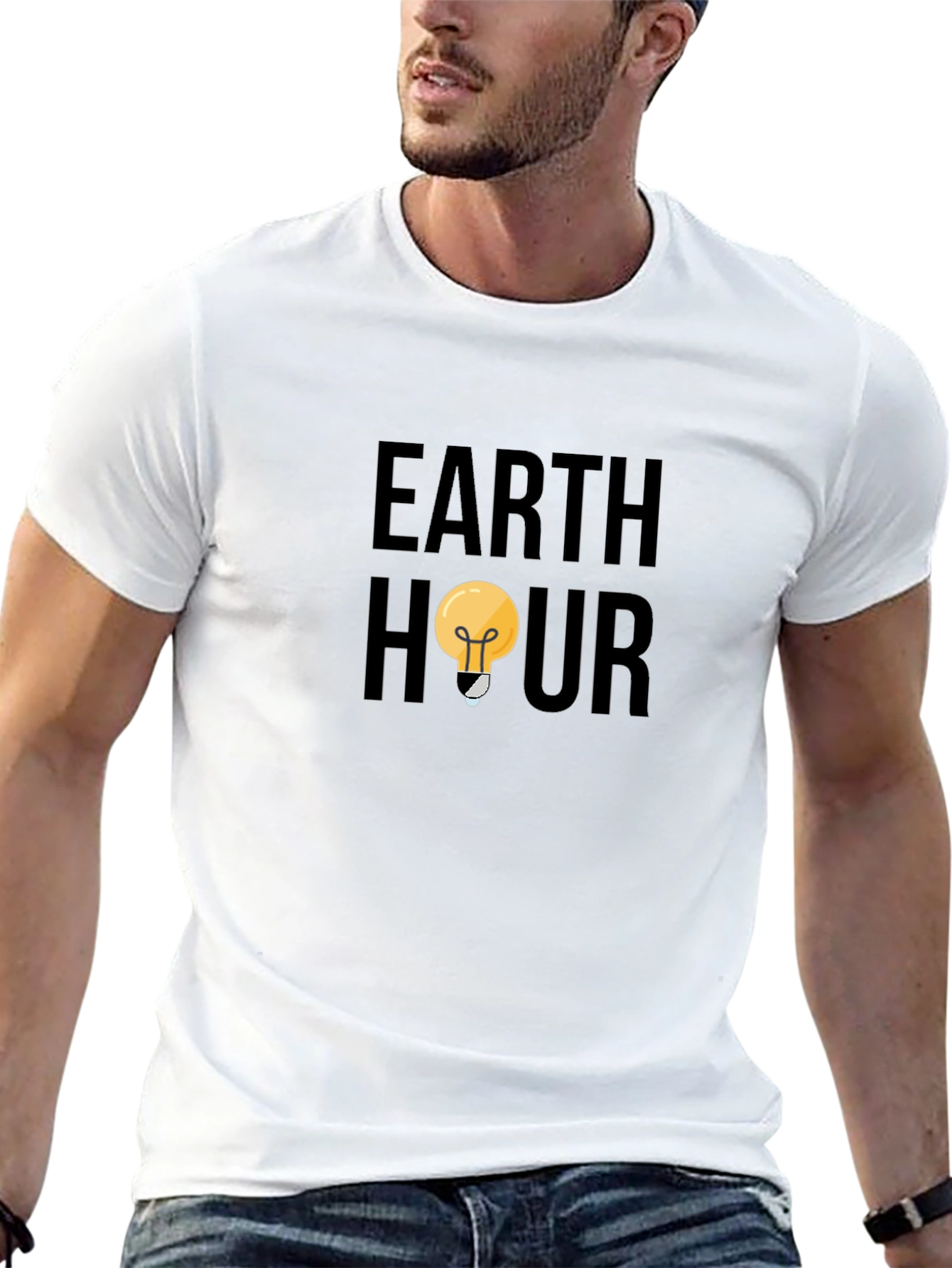 Earth Hour Graphic T-Shirt - Environmental Awareness Tee