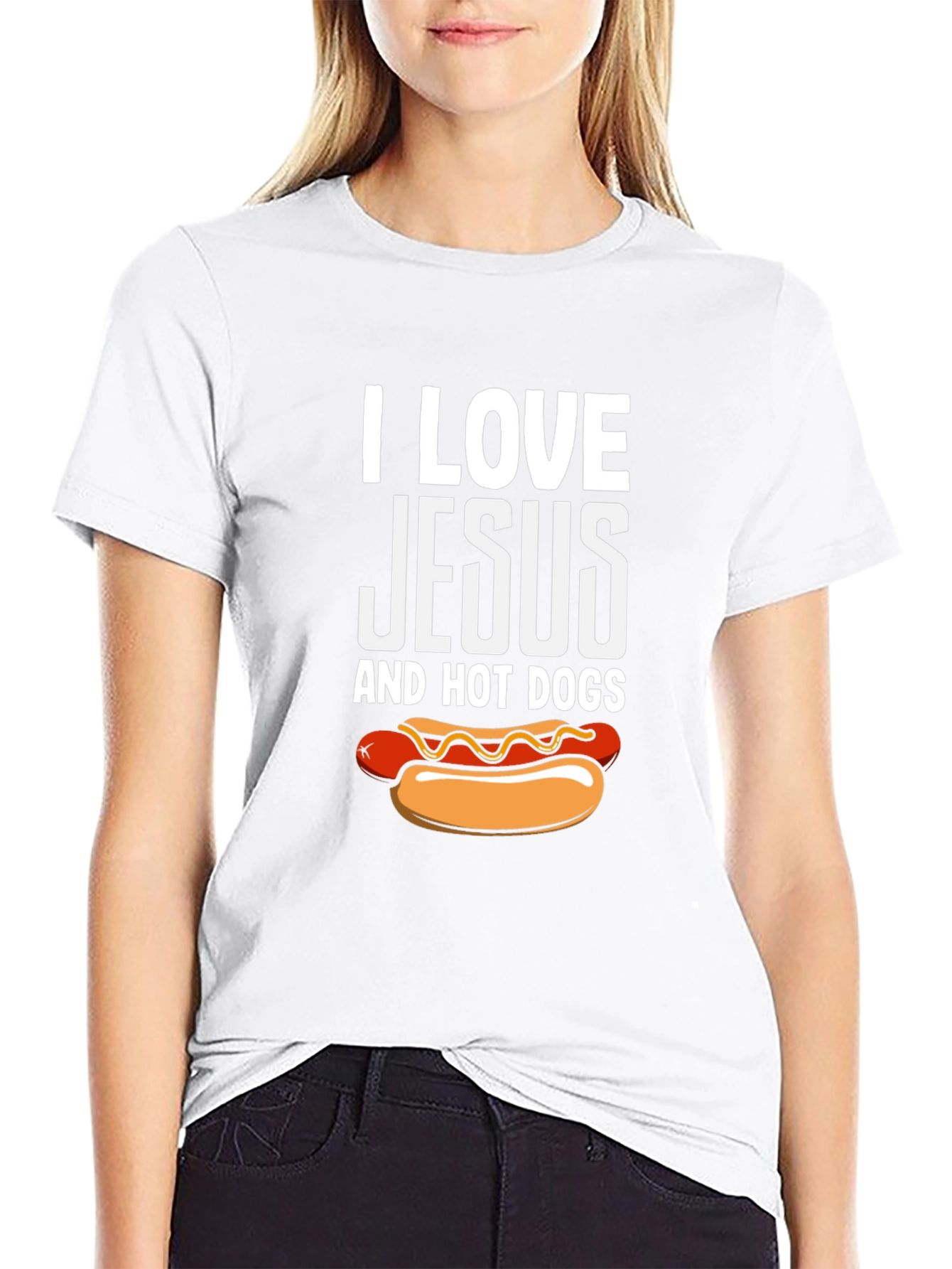I Love Jesus and Hot Dogs T-Shirt