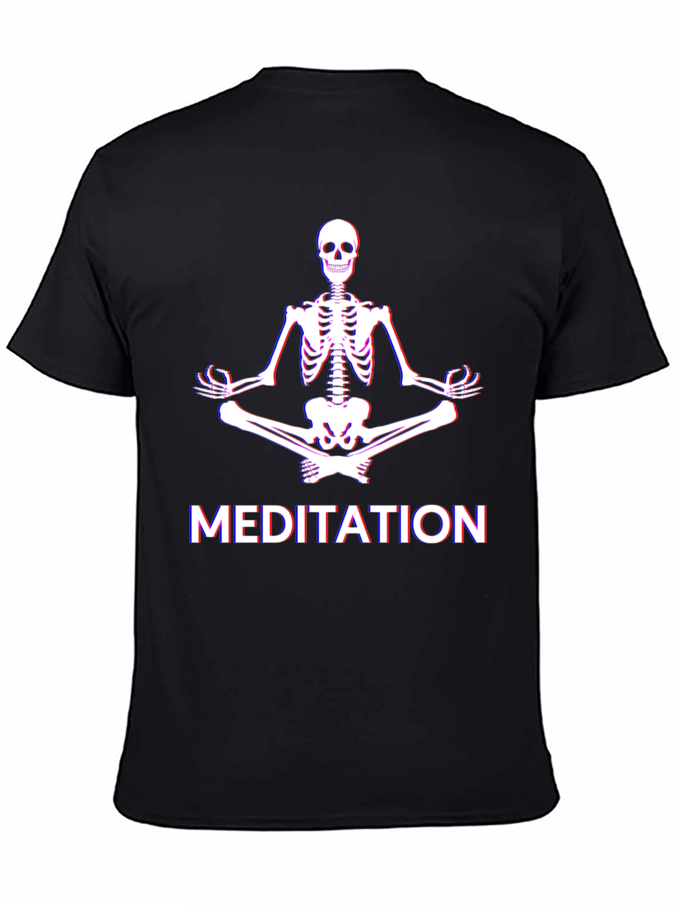 Meditating Skeleton Graphic T-Shirt