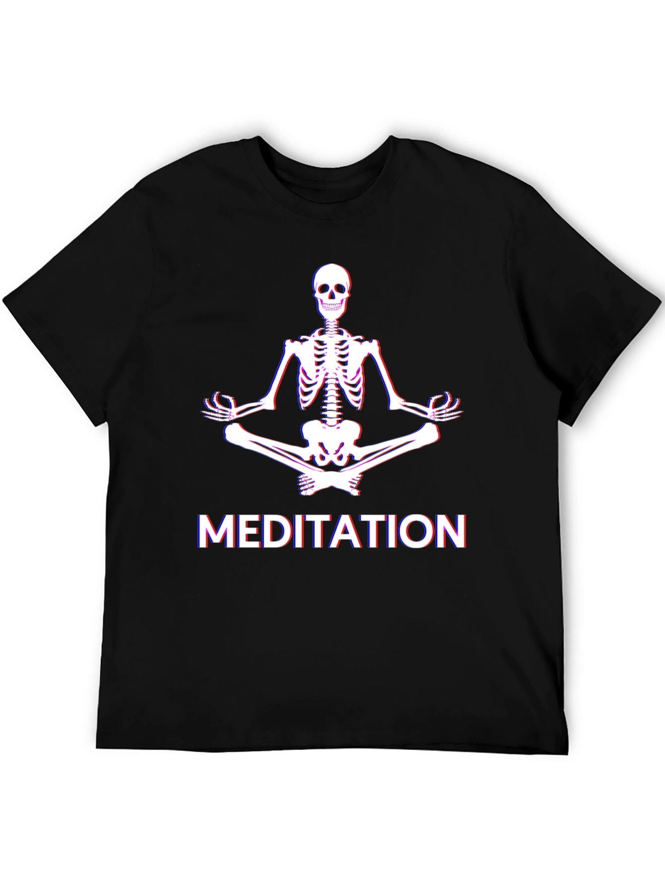 Meditating Skeleton Graphic T-Shirt