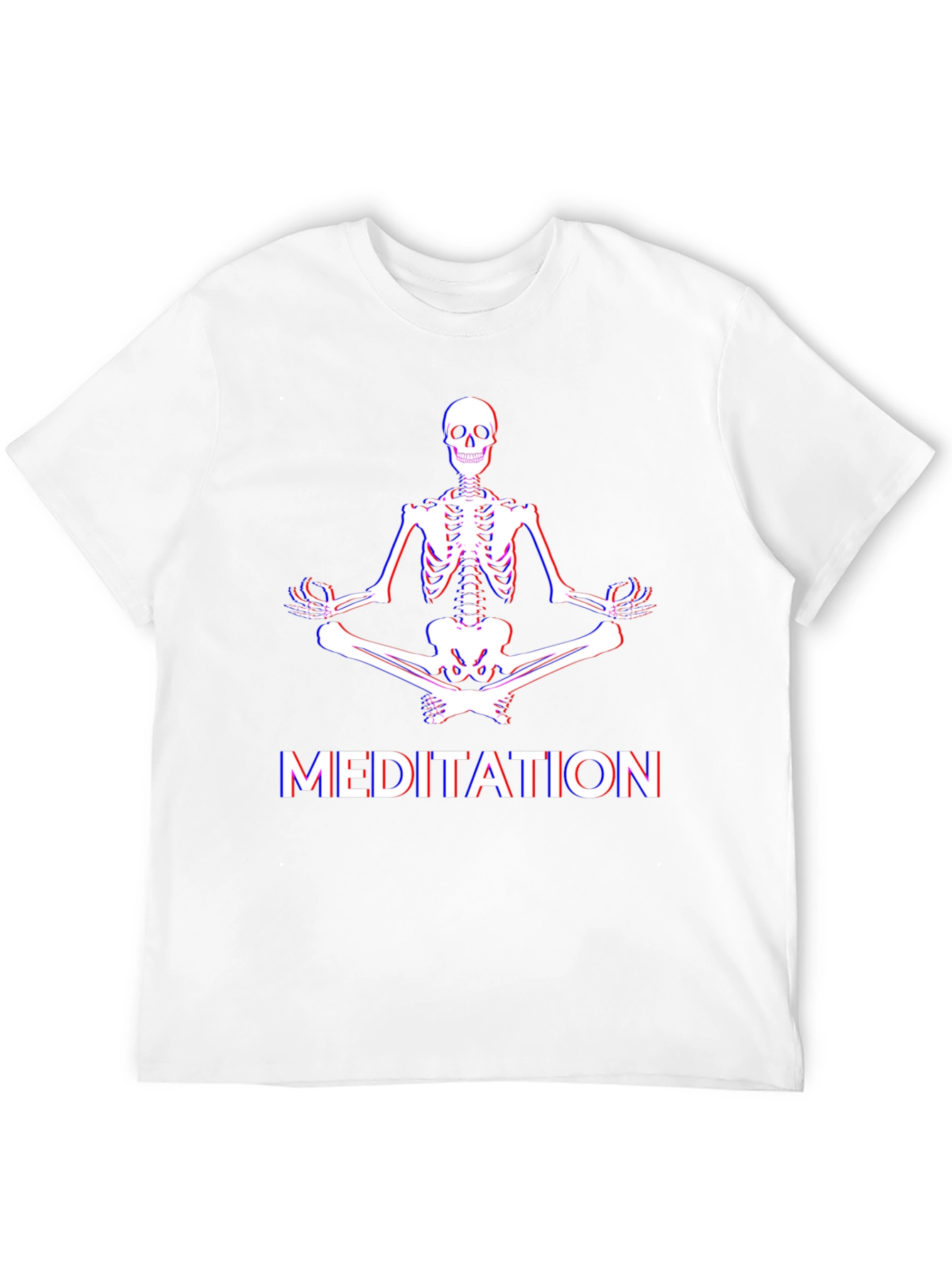 Meditating Skeleton Graphic T-Shirt