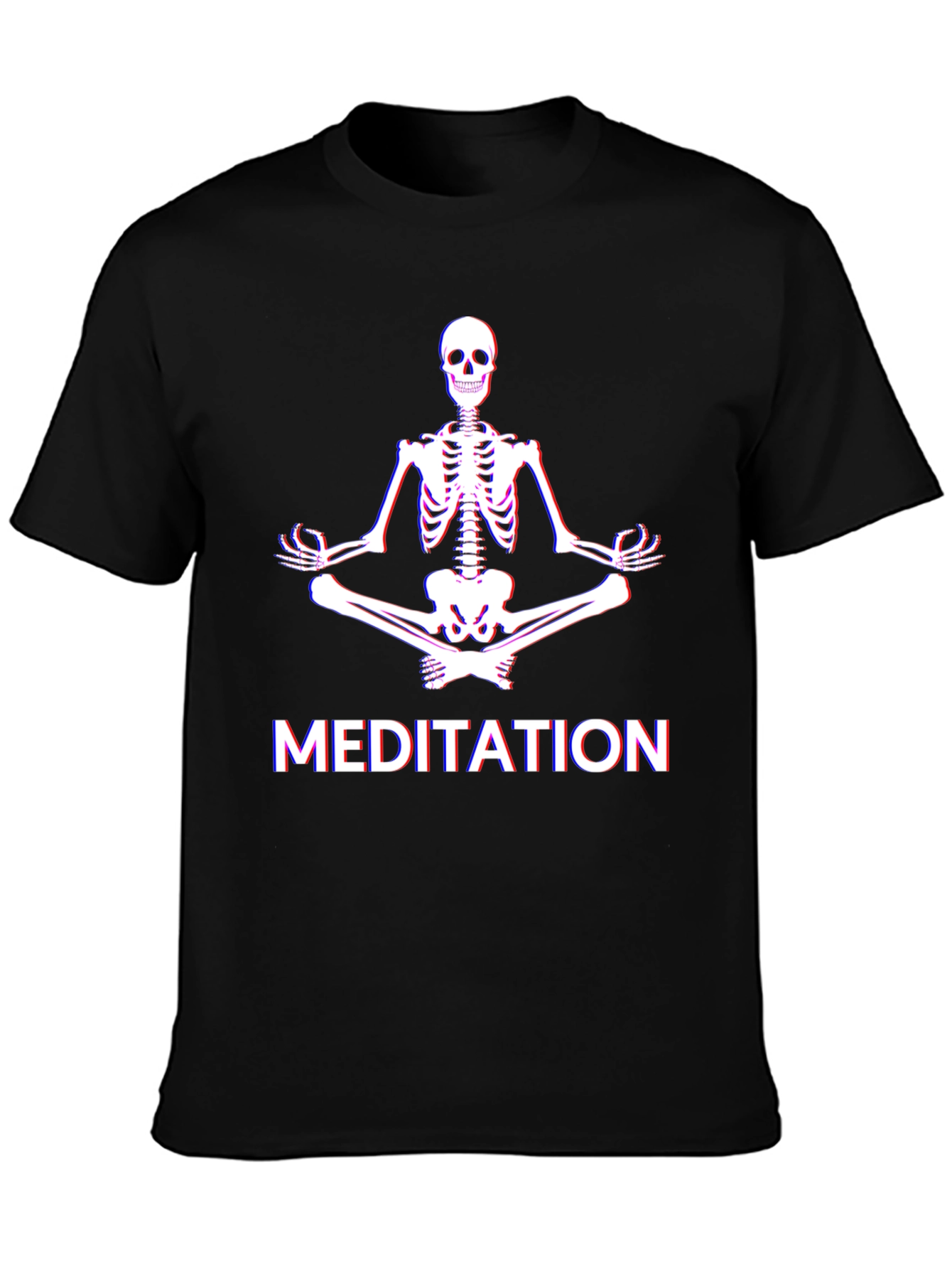 Meditating Skeleton Graphic T-Shirt