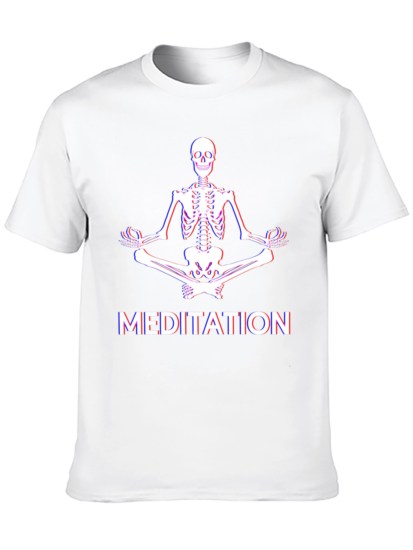 Meditating Skeleton Graphic T-Shirt