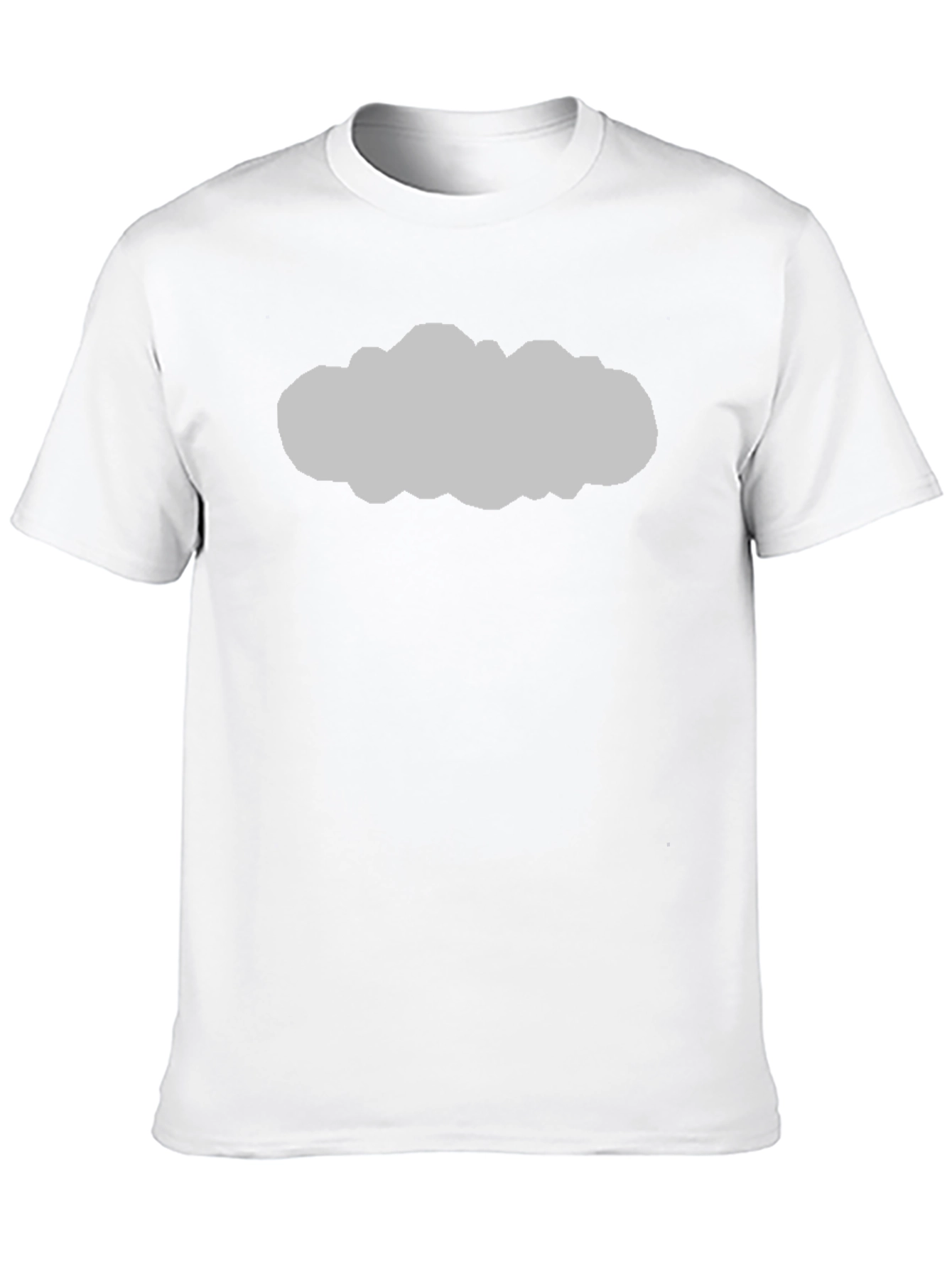 Mens Black T-Shirt with Cloud Graphic