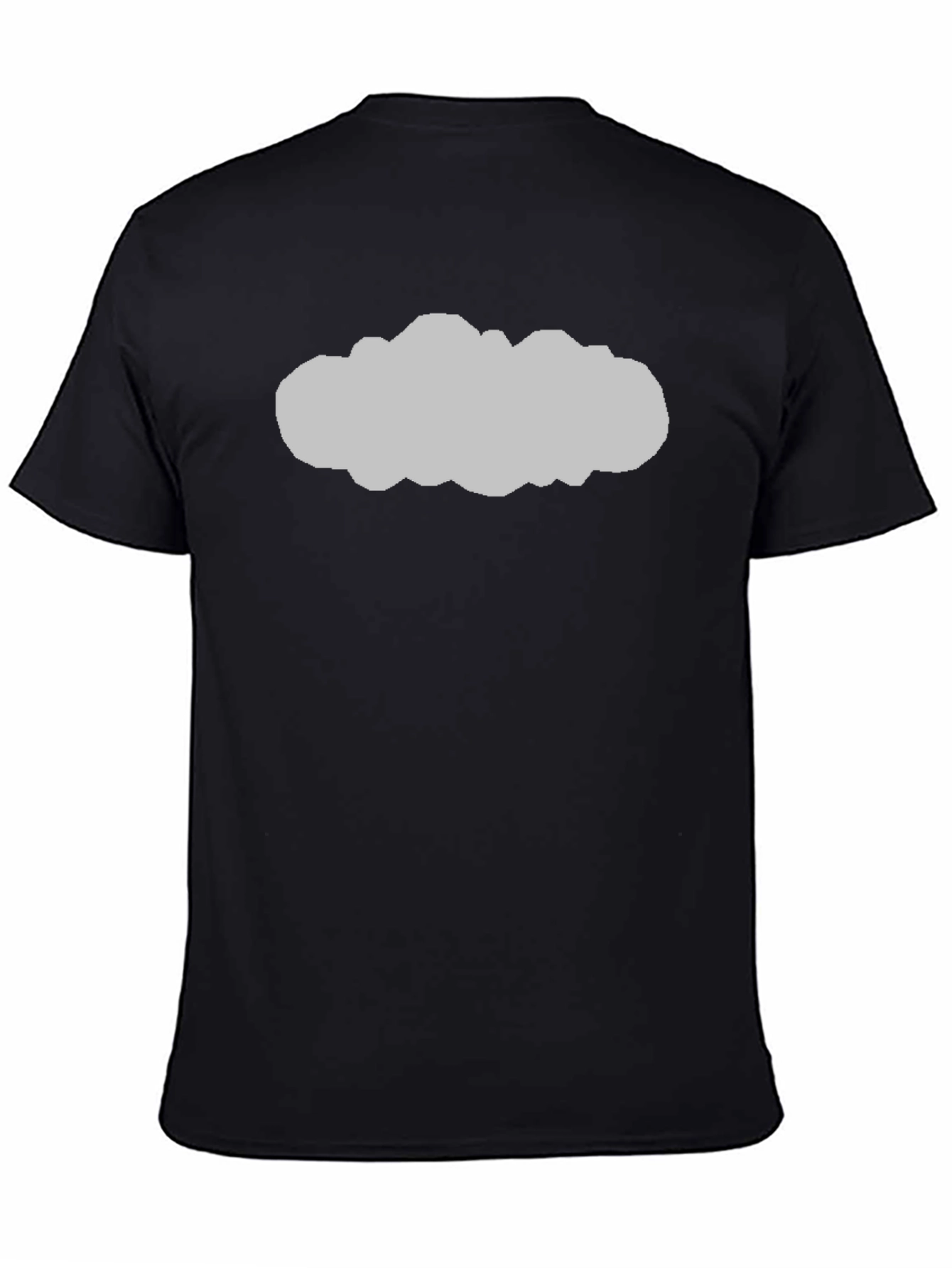 Mens Black T-Shirt with Cloud Graphic