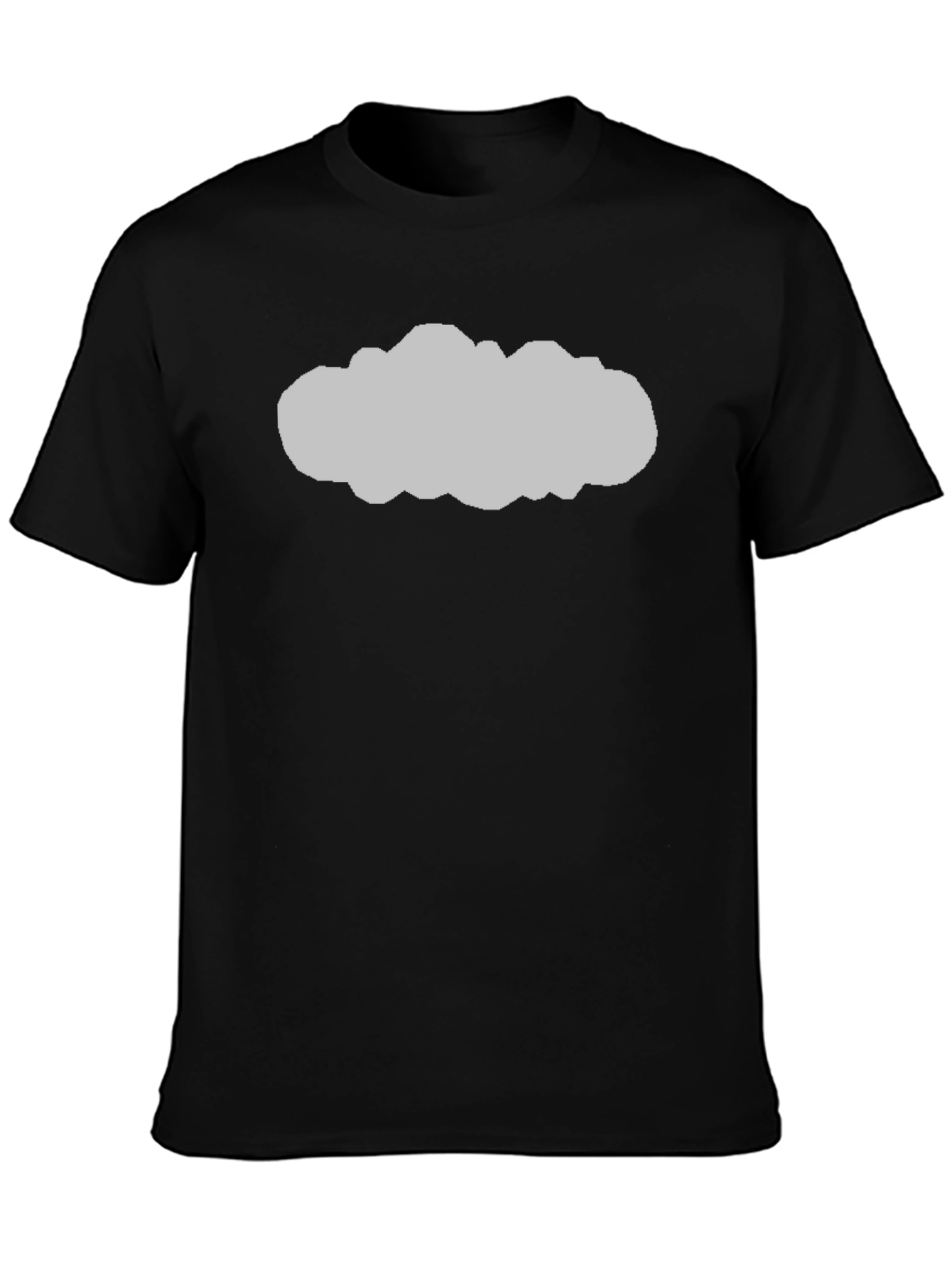 Mens Black T-Shirt with Cloud Graphic