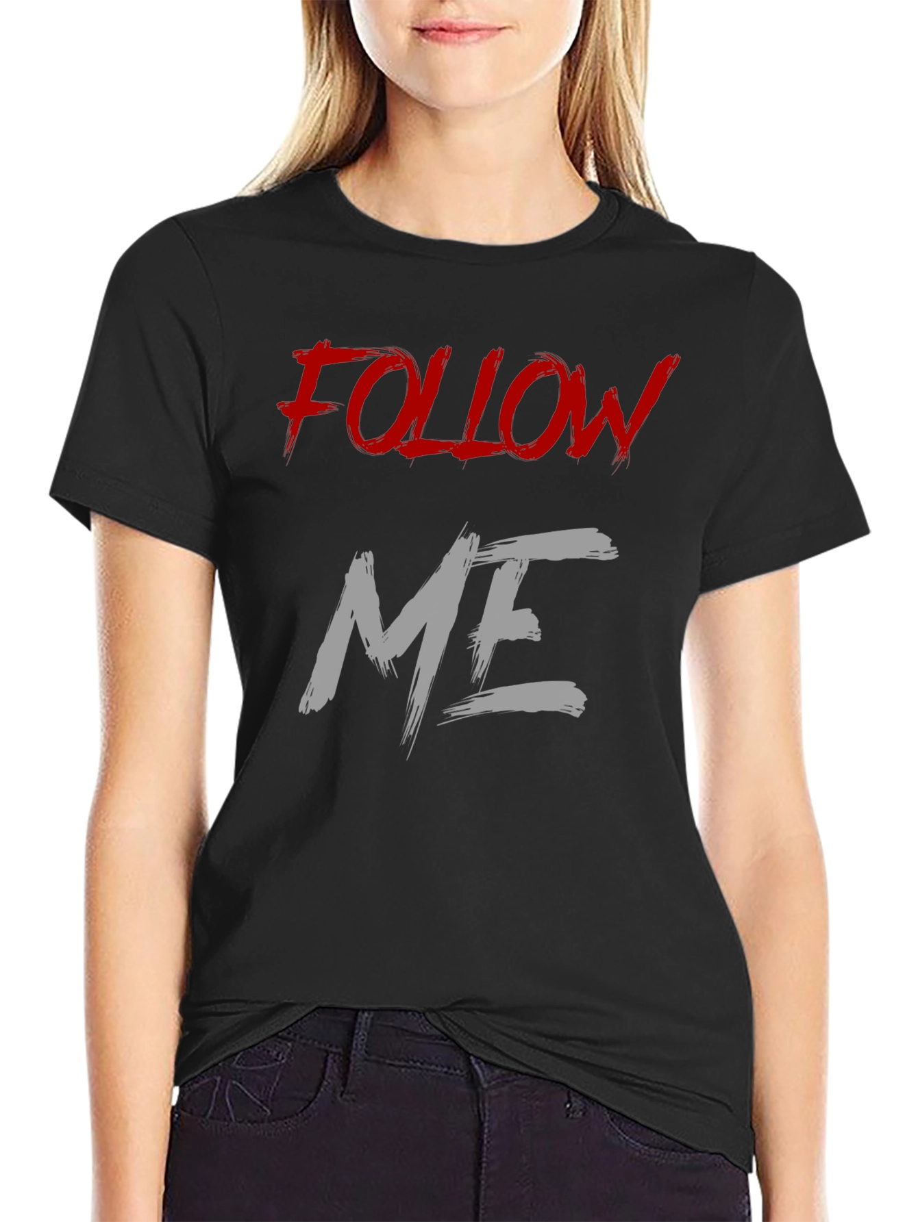 Follow Me Graphic Print T-Shirt