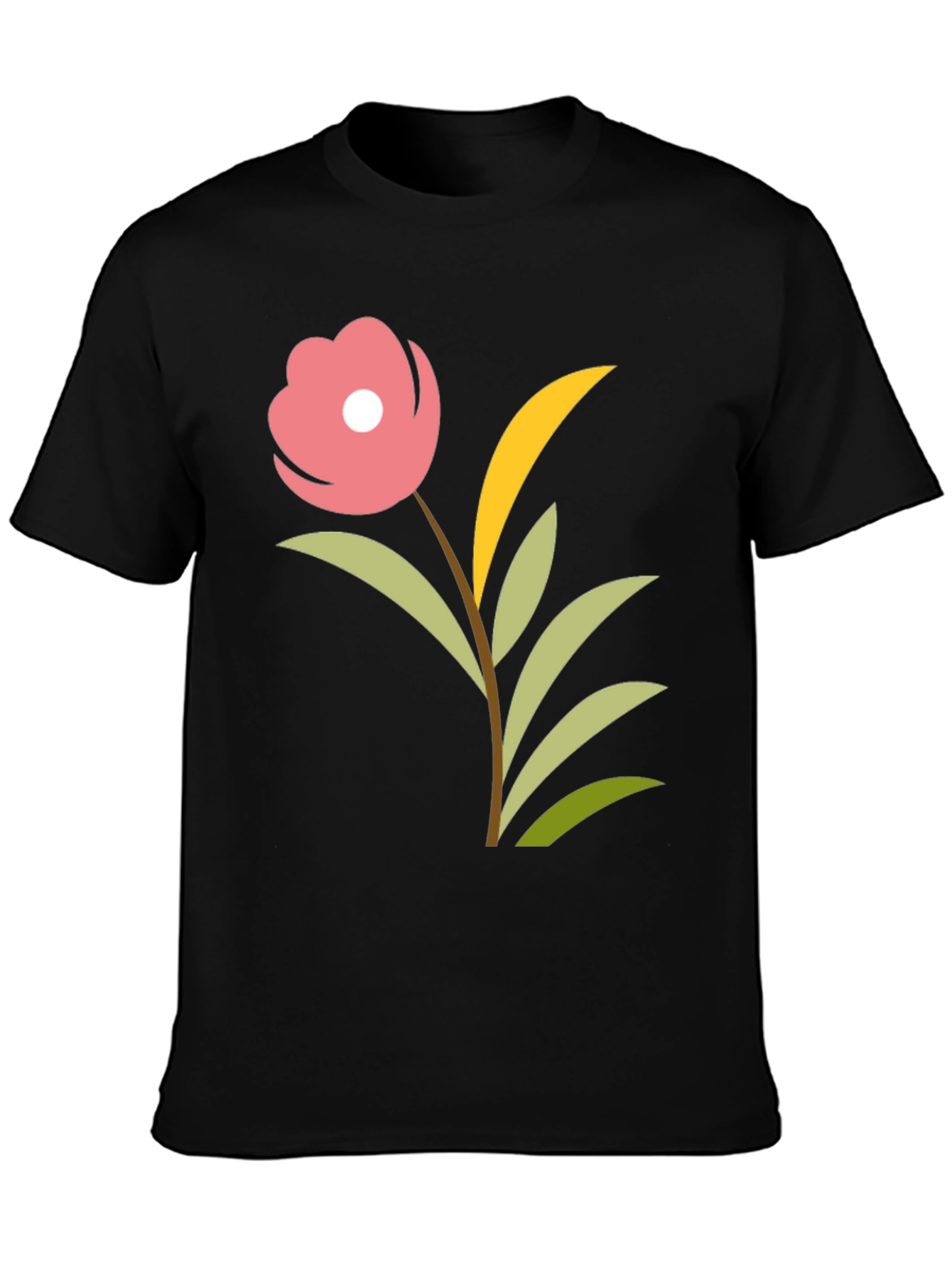Floral Graphic Tee - Black