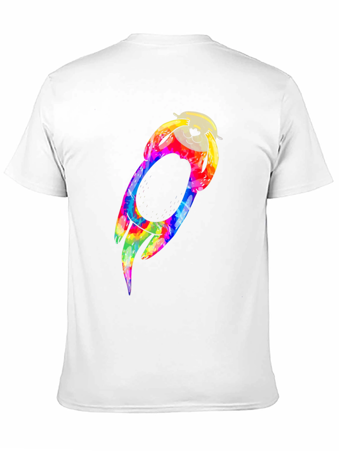 Tie-Dye Sloth Graphic Black T-Shirt