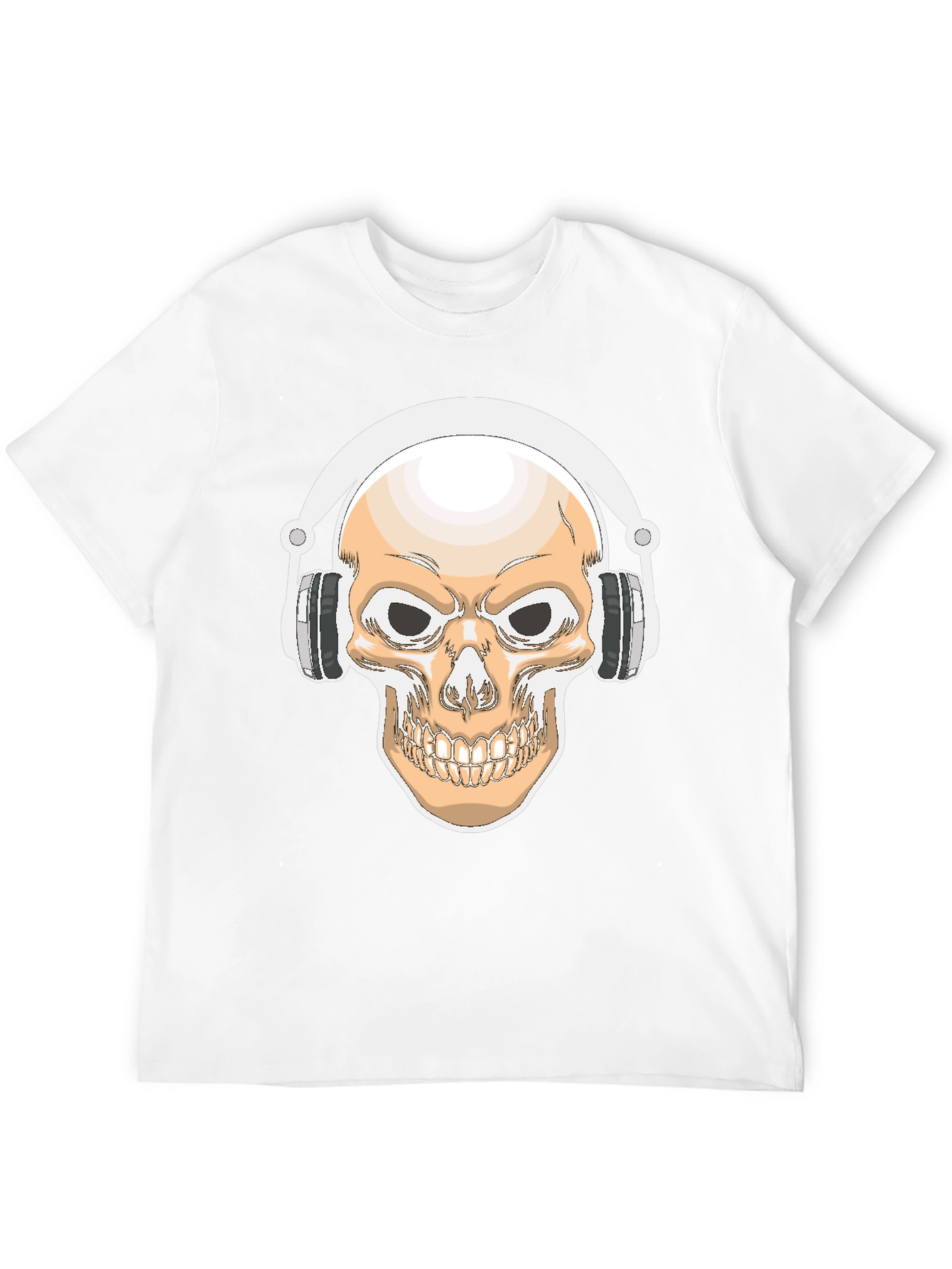 Skull with Headphones Graphic Tee
