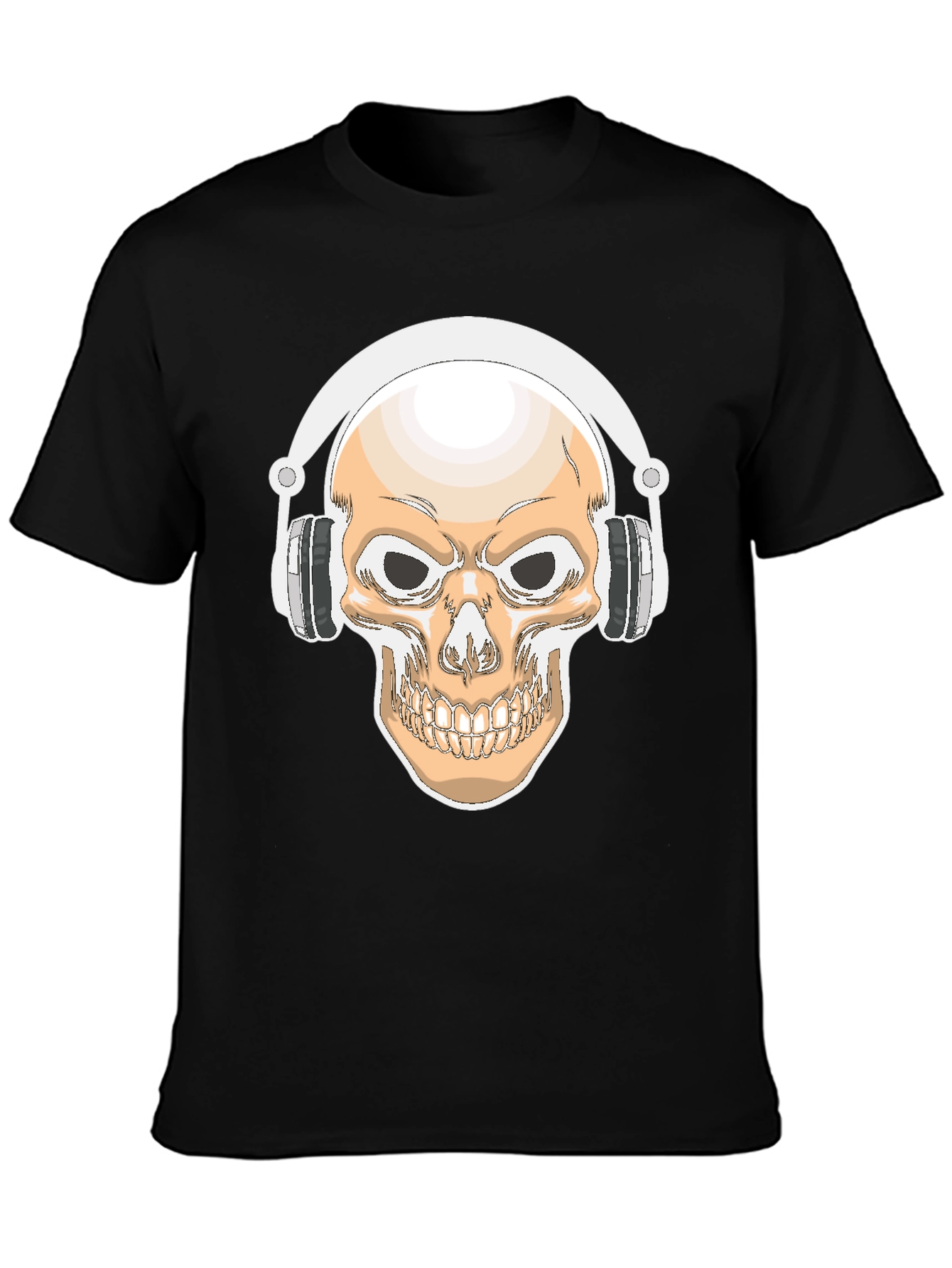 Skull with Headphones Graphic Tee