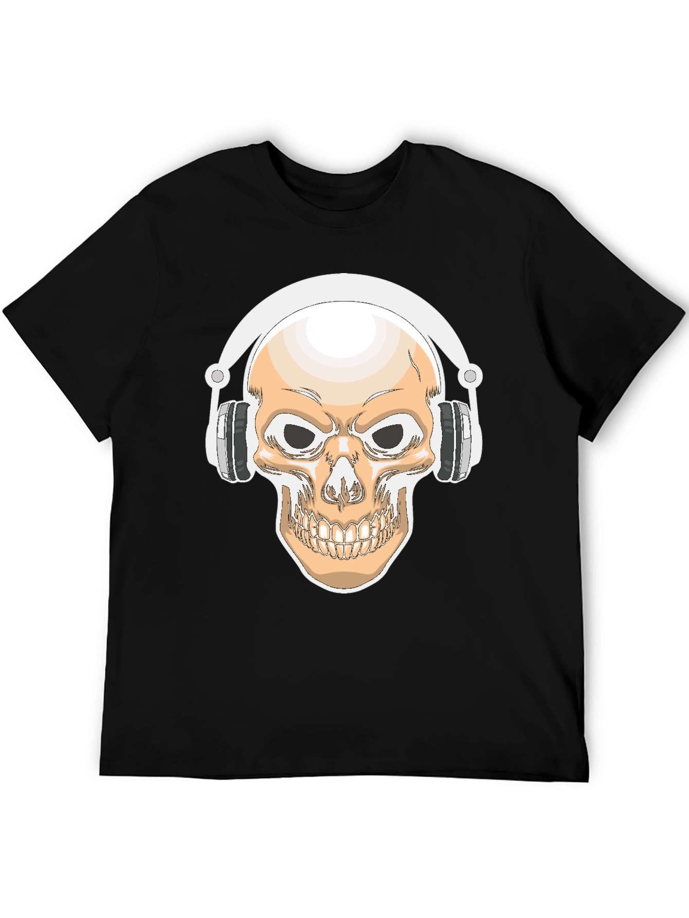 Skull with Headphones Graphic Tee