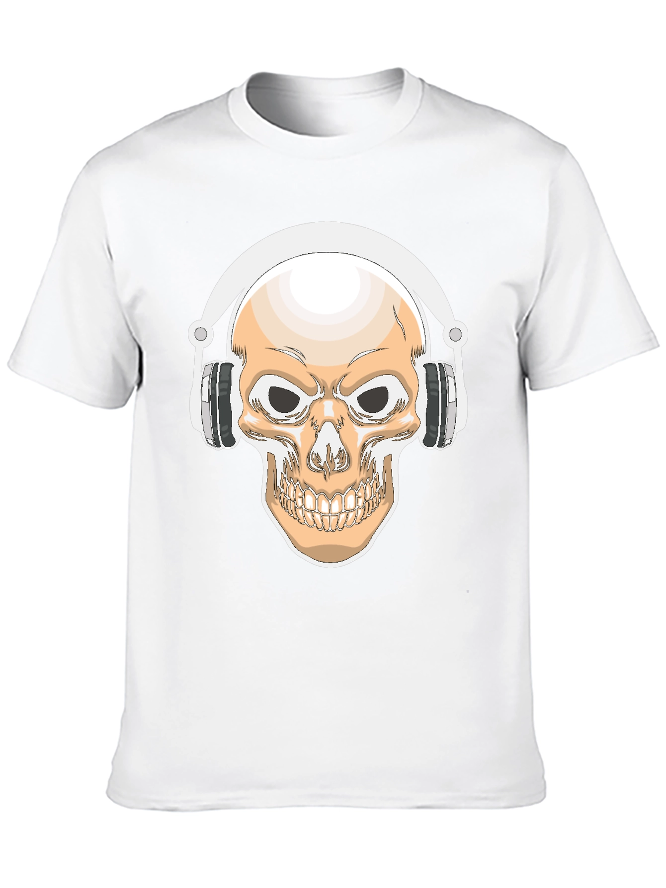 Skull with Headphones Graphic Tee