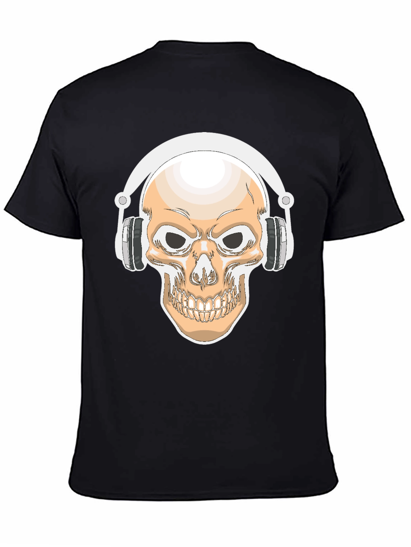 Skull with Headphones Graphic Tee