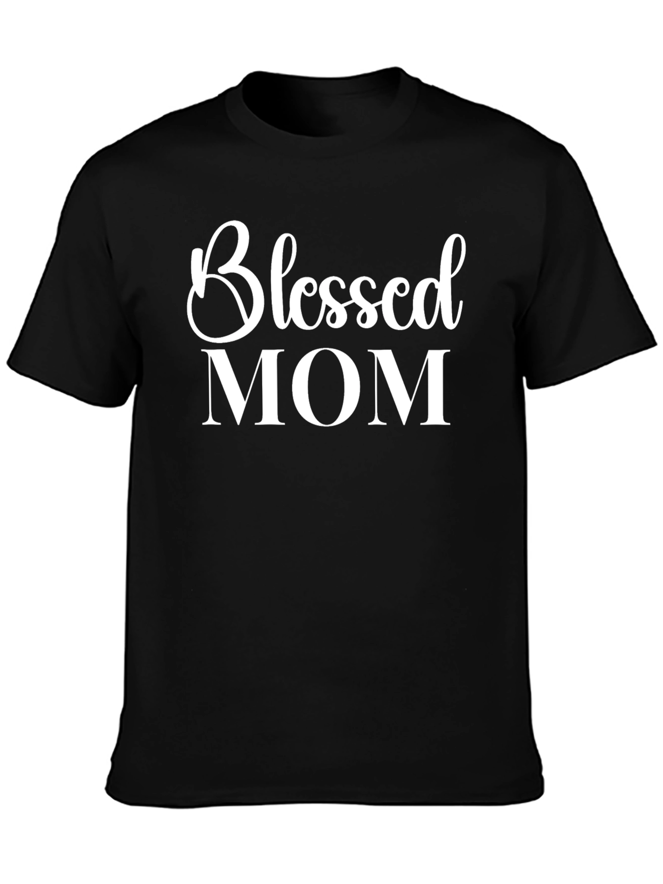 Blessed Mom Graphic T-Shirt - Black