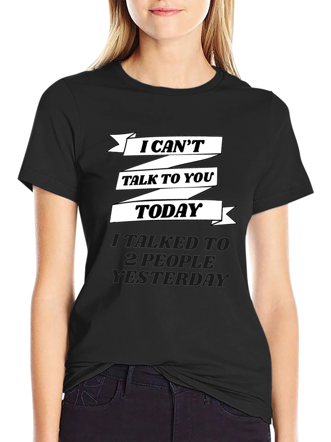 Funny I Cant Talk Graphic Tee