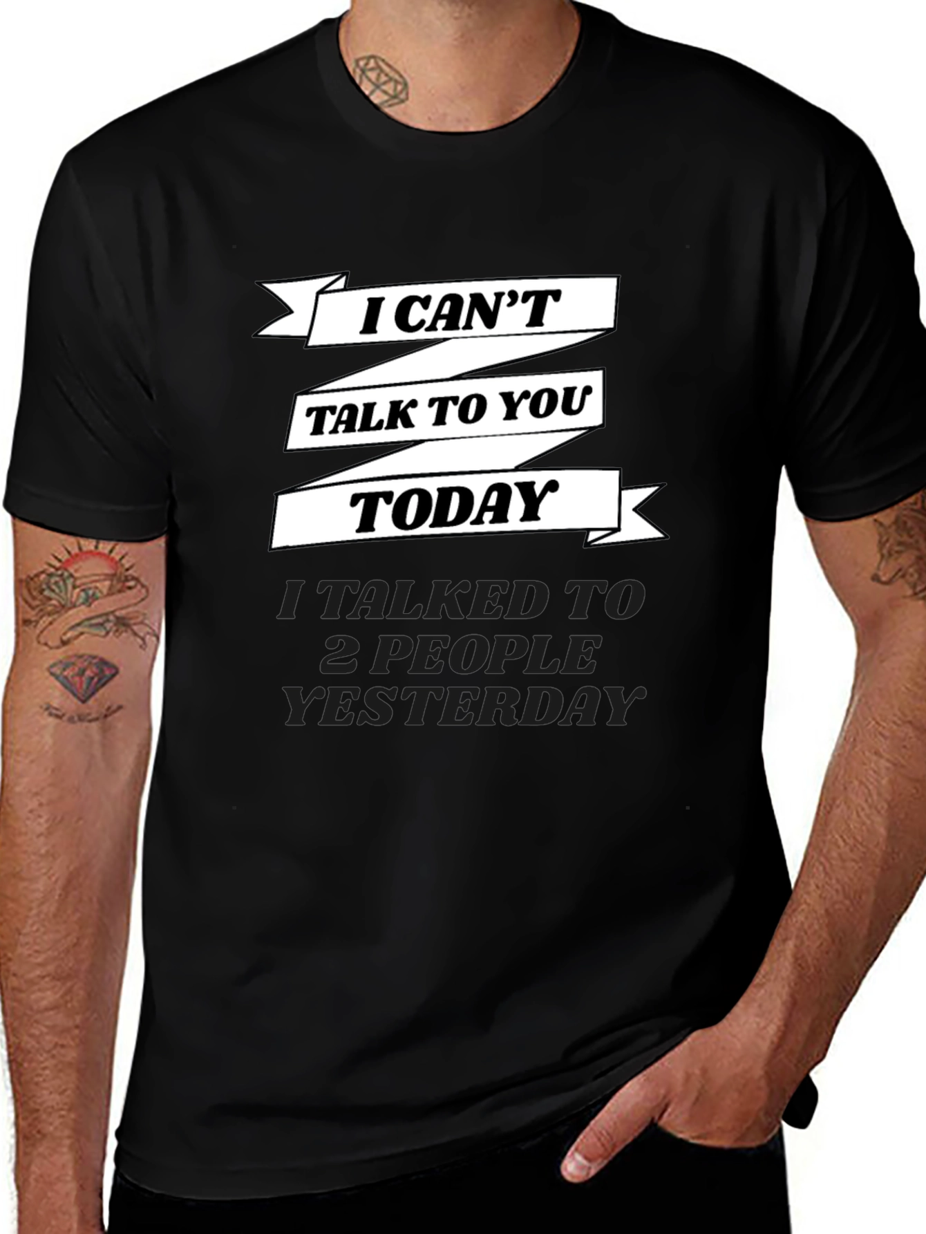 Funny I Cant Talk Graphic Tee
