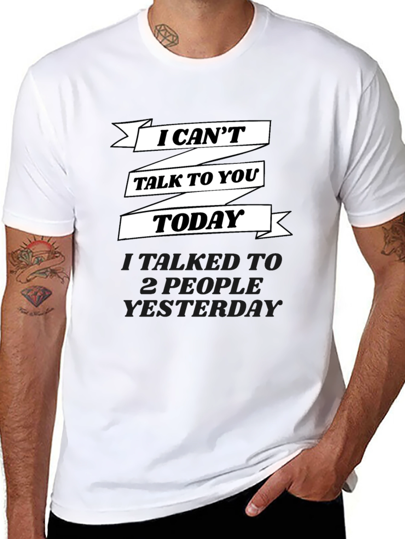 Funny I Cant Talk Graphic Tee
