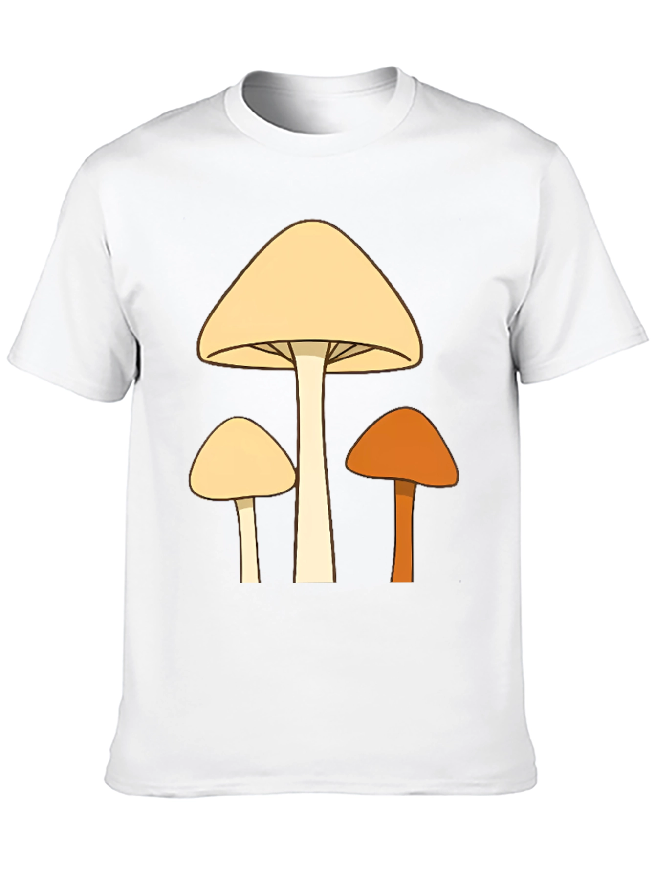 Funky Mushroom Trio Graphic Tee - Black Cotton