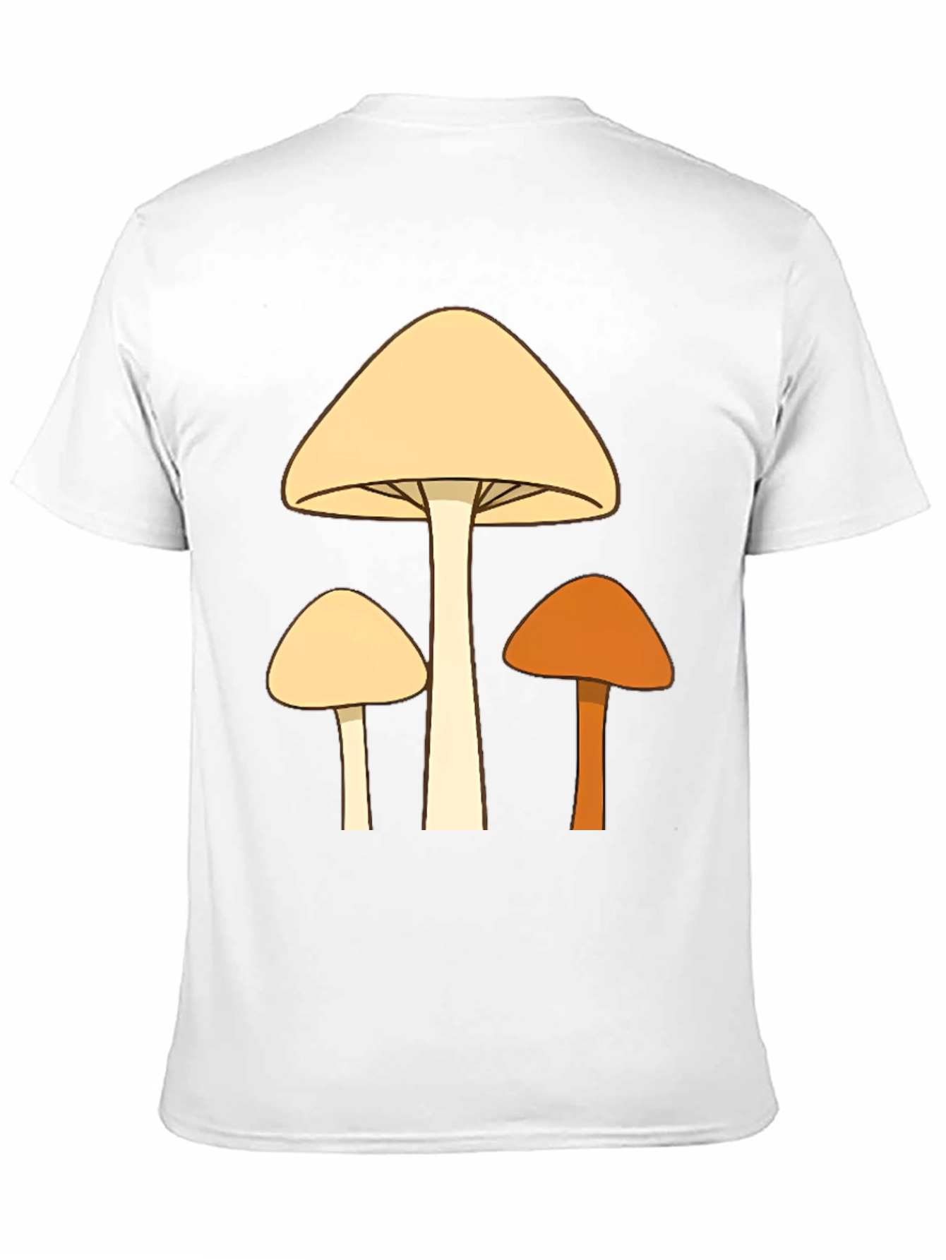Funky Mushroom Trio Graphic Tee - Black Cotton