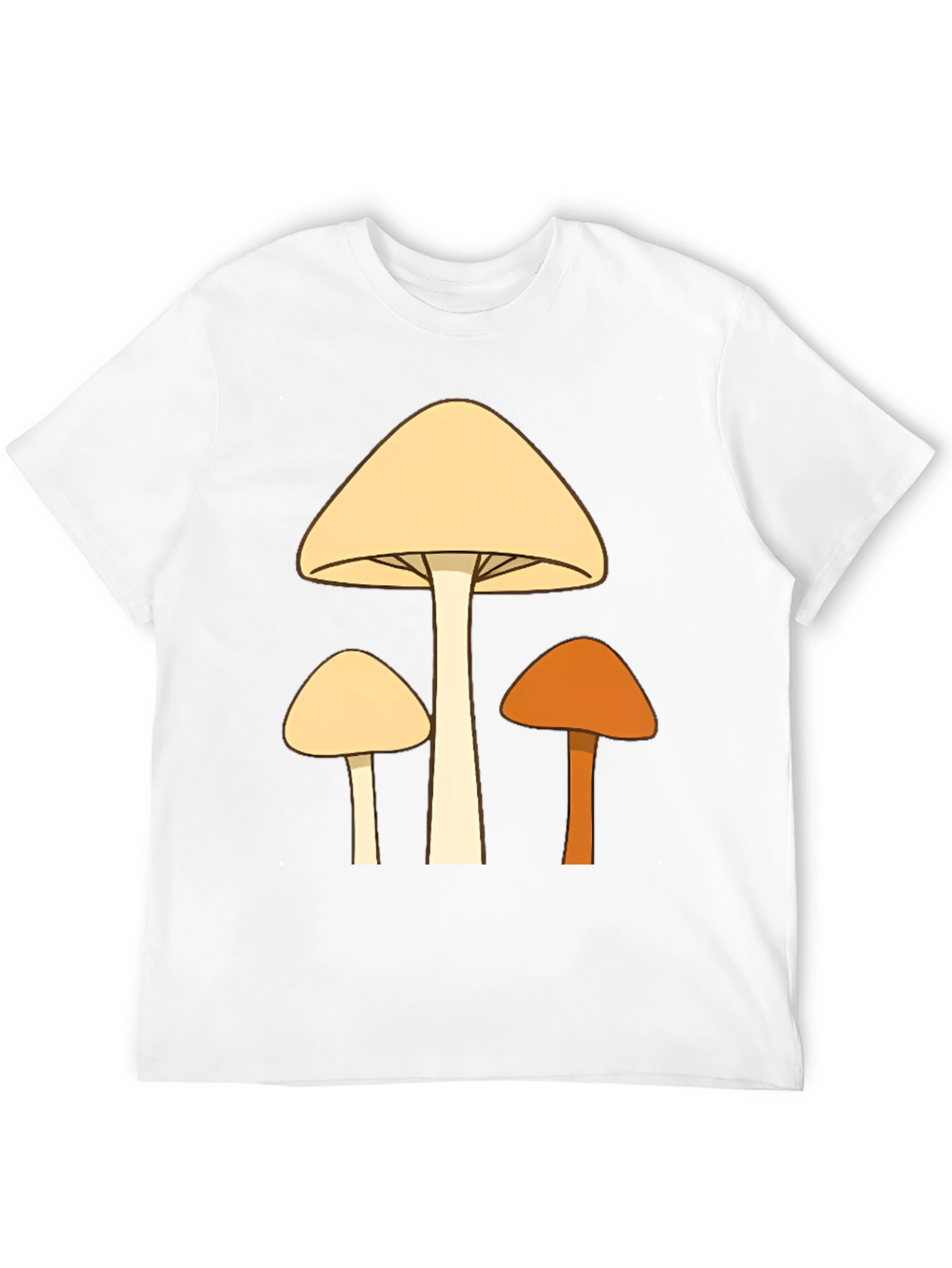 Funky Mushroom Trio Graphic Tee - Black Cotton