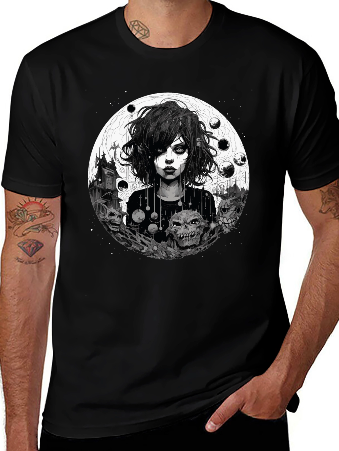 Gothic Skull Graphic Tee
