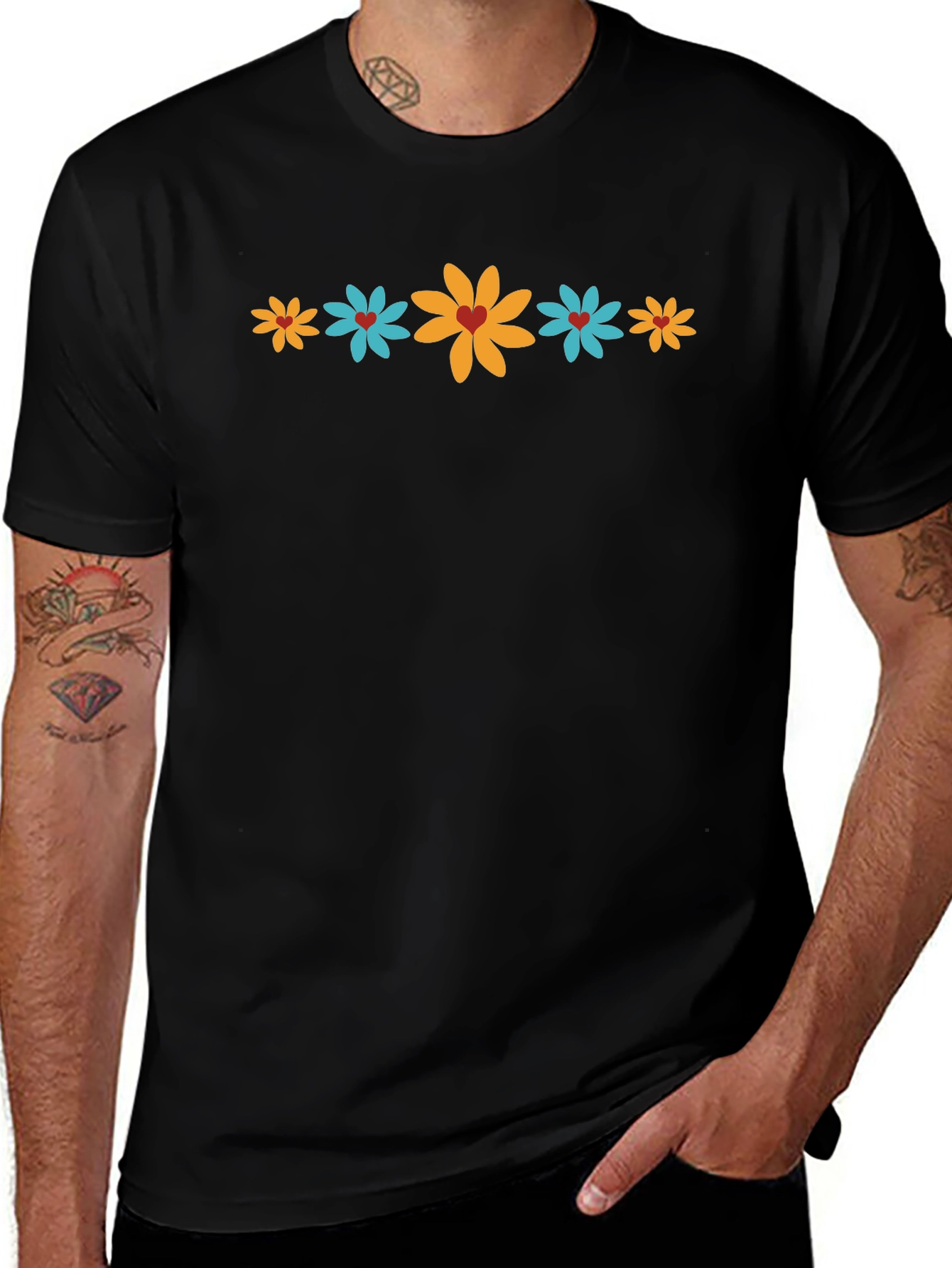 Floral Graphic Print T-Shirt - Casual Style