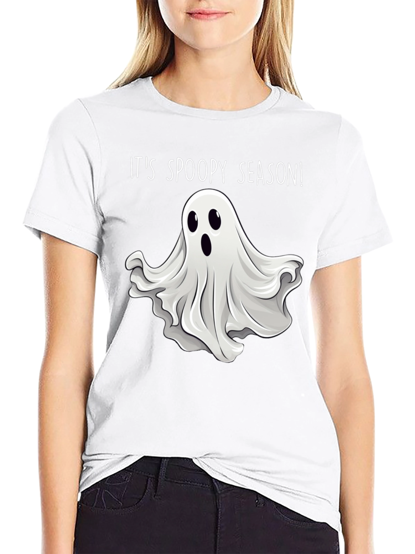 Spooky Season Ghost Graphic T-Shirt